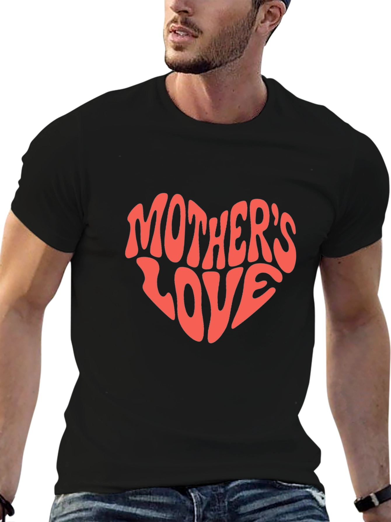 Black Mother's Love Heart Graphic T-Shirt view 6