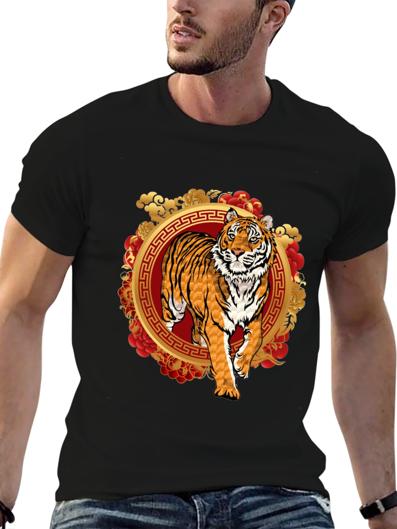 Black Year of the Tiger Graphic Tee view 6