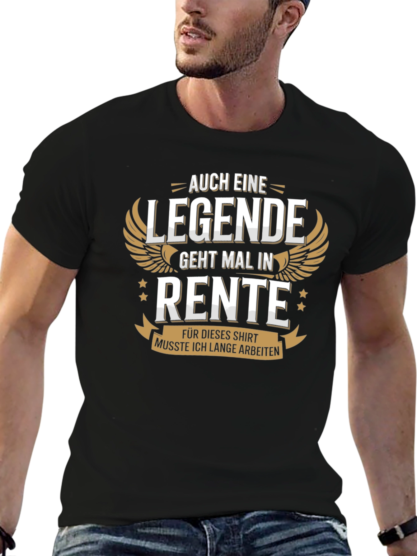 Black Legend Retirement T-Shirt:  Auch Eine Legende Geht Mal In Rente view 6