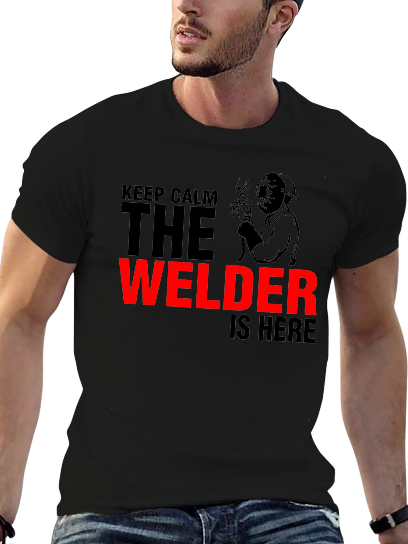 Keep Calm Welder Graphic Tee - Black - 6