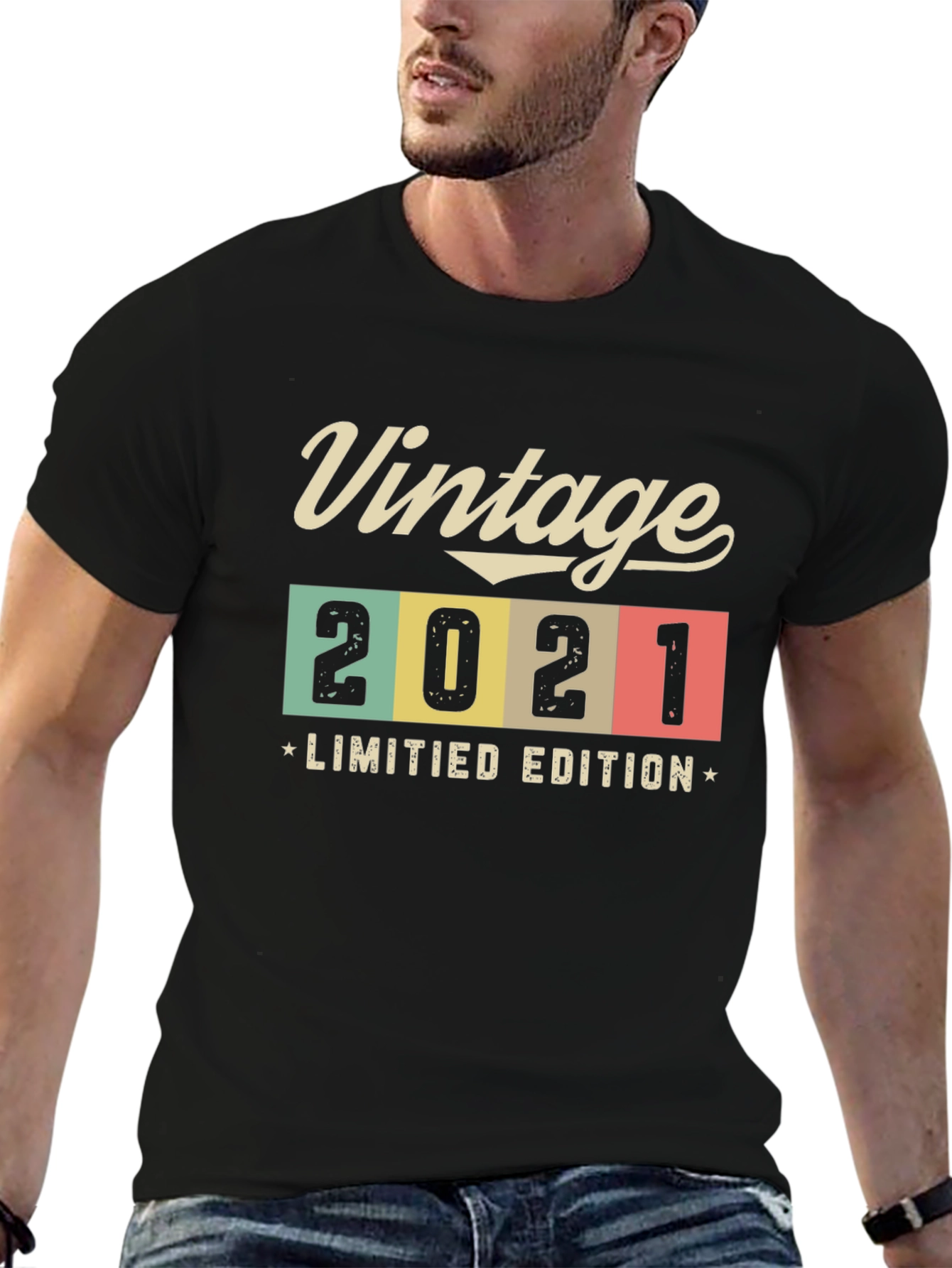Black Vintage 2021 Limited Edition Graphic T-Shirt view 6