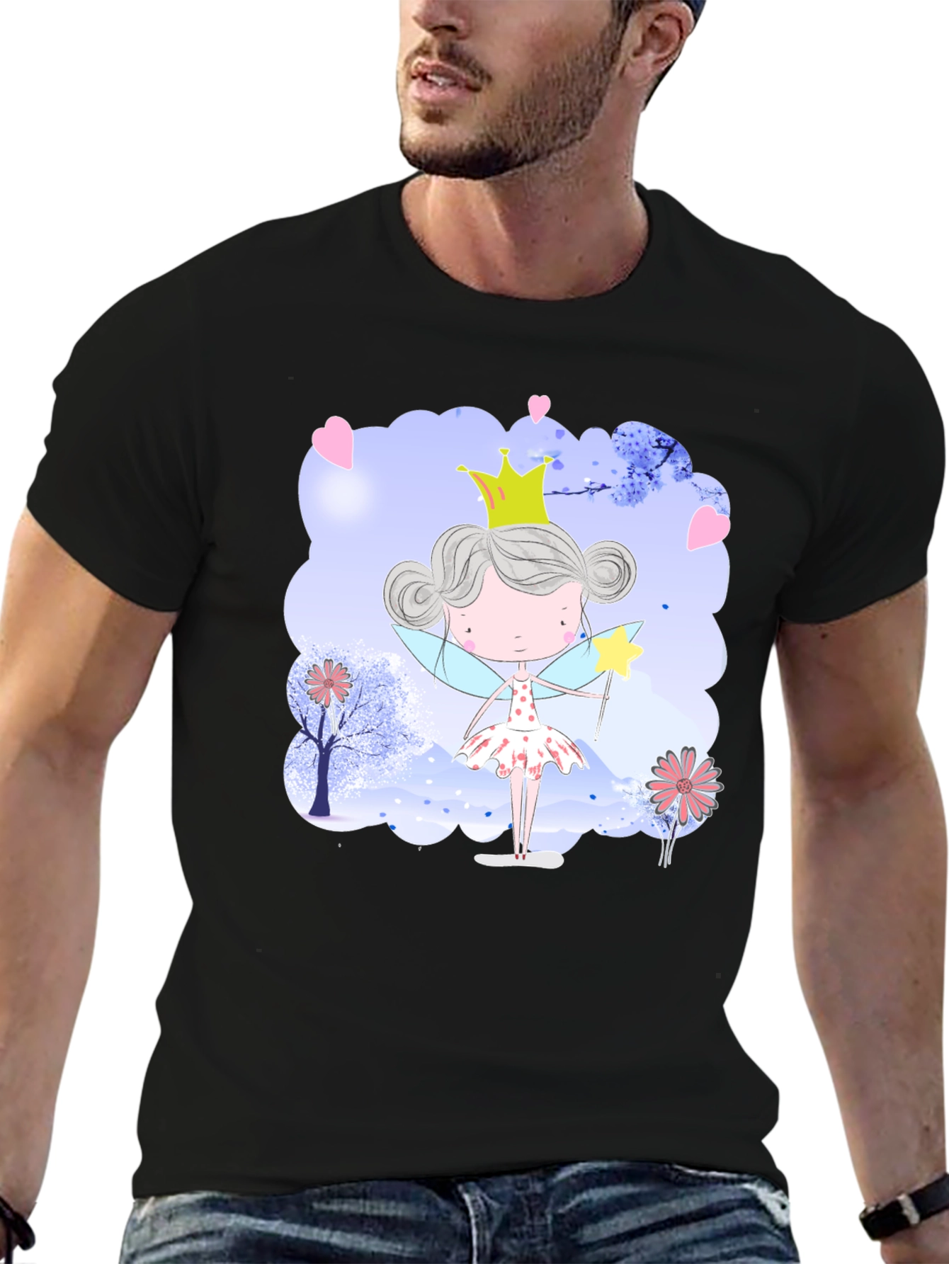 Black Fairy Tale Princess T-Shirt view 6