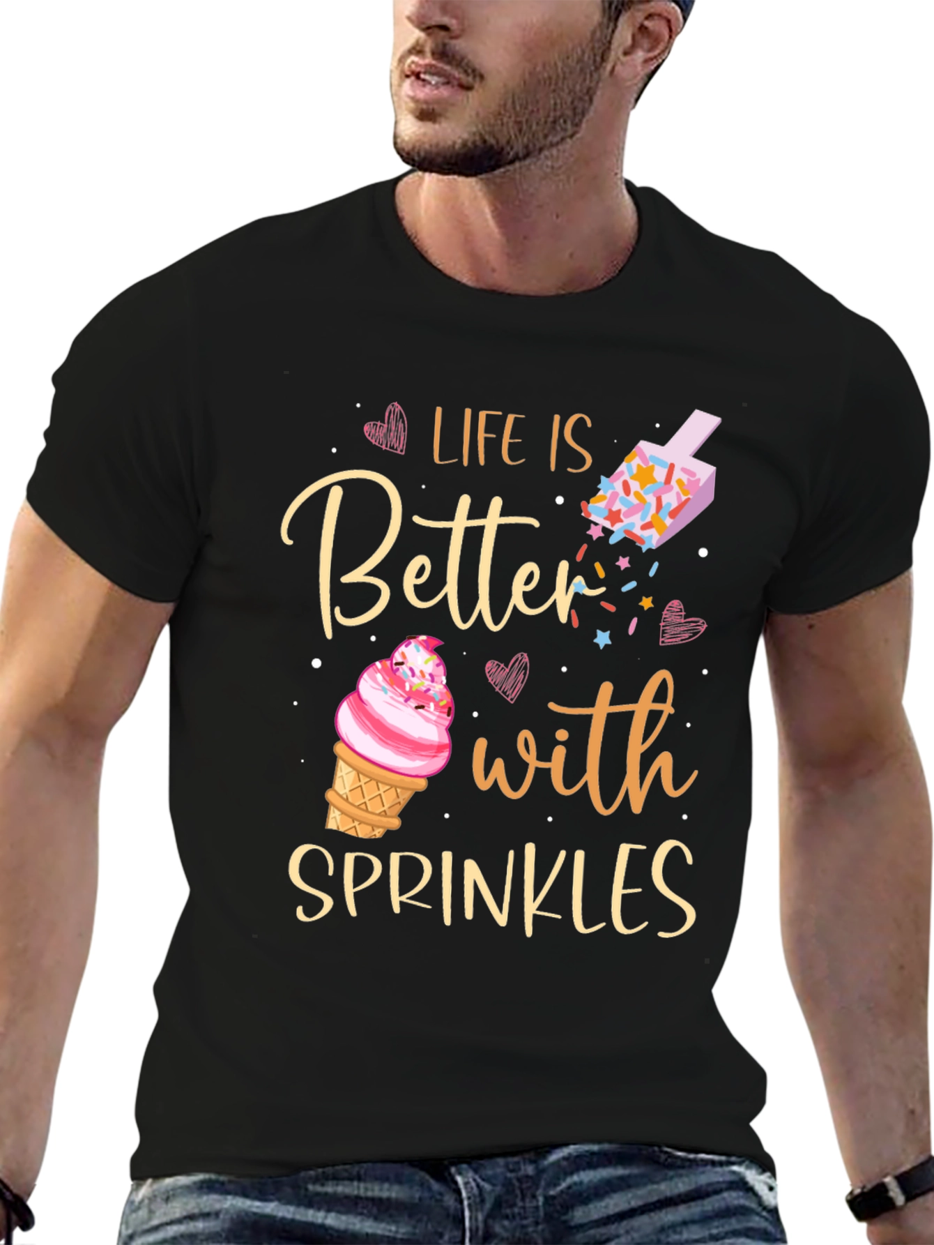 Black Life is Better with Sprinkles T-Shirt view 6