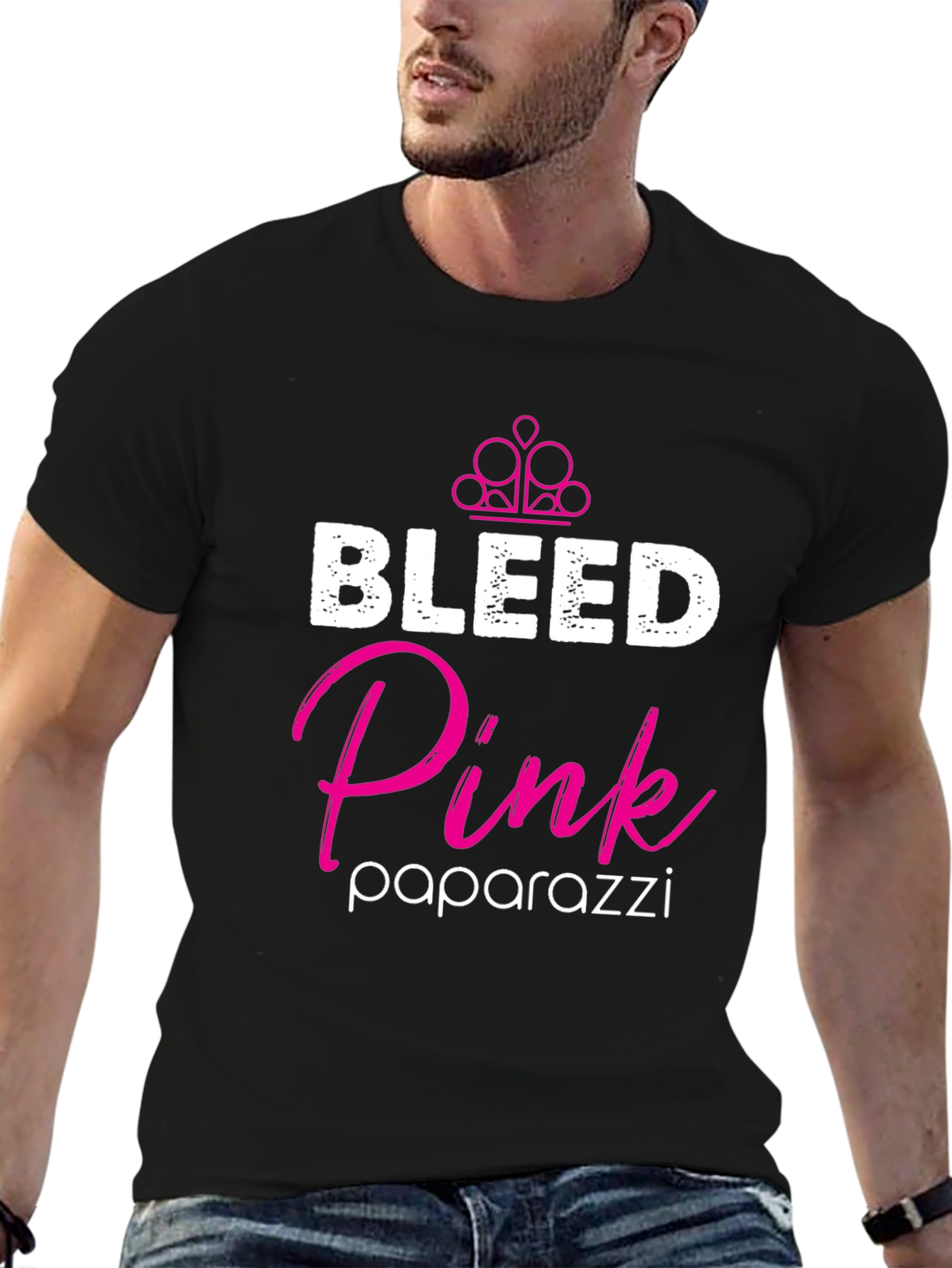 Black Bleed Pink Paparazzi T-Shirt view 6