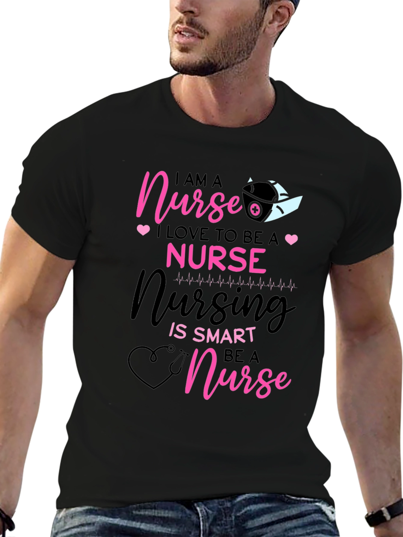 I AM A Nurse Black T-Shirt - 6