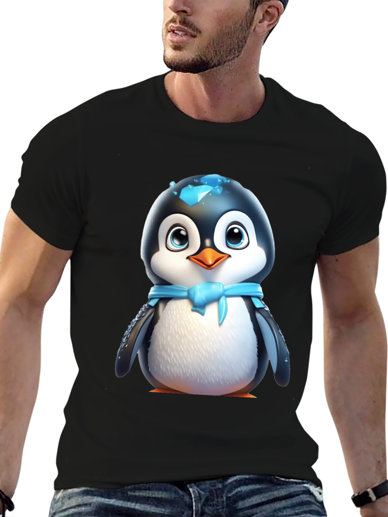 Cute Cartoon Penguin T-Shirt - 6