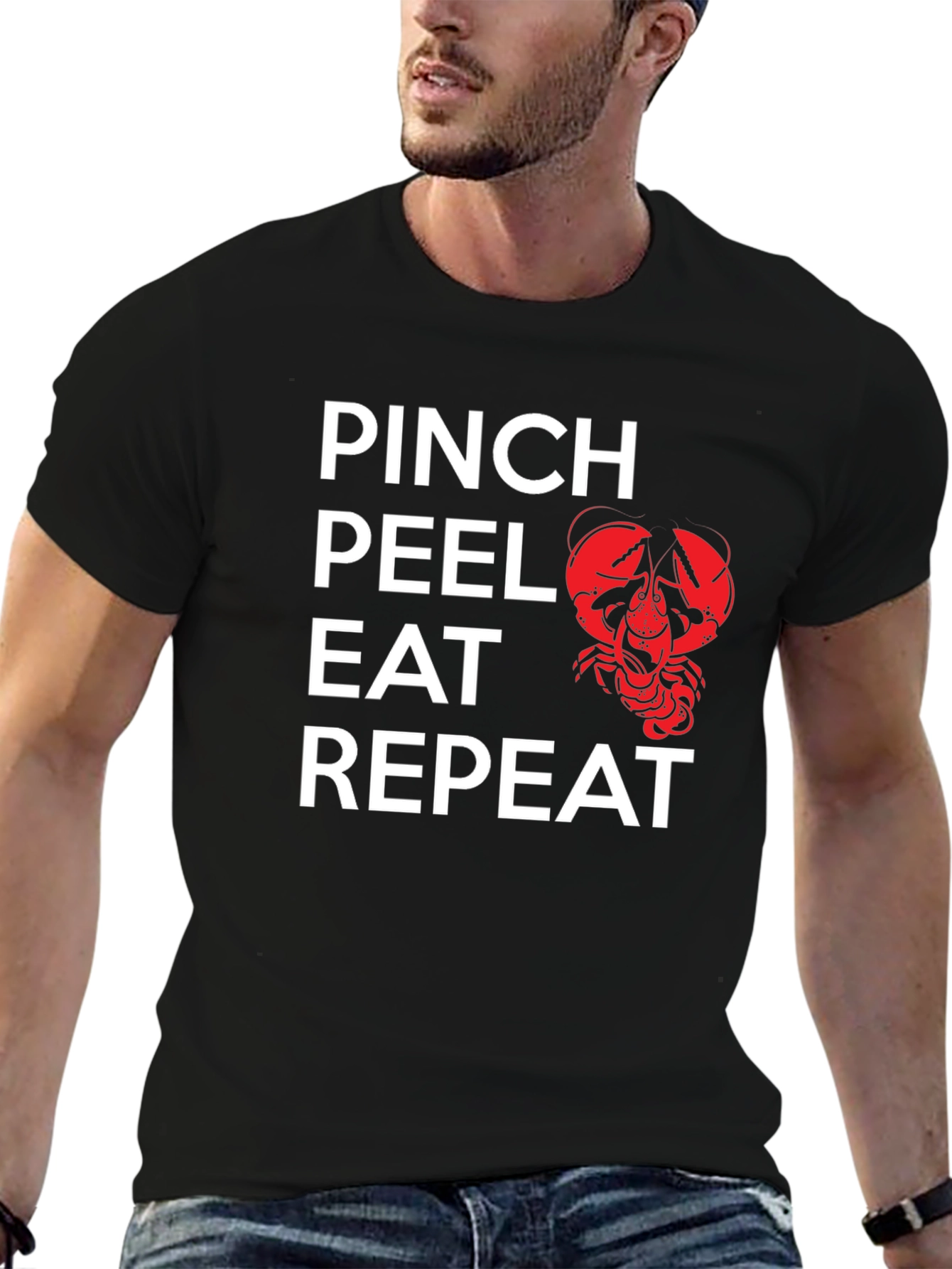 Pinch Peel Eat Repeat Crawfish Graphic Tee - 6