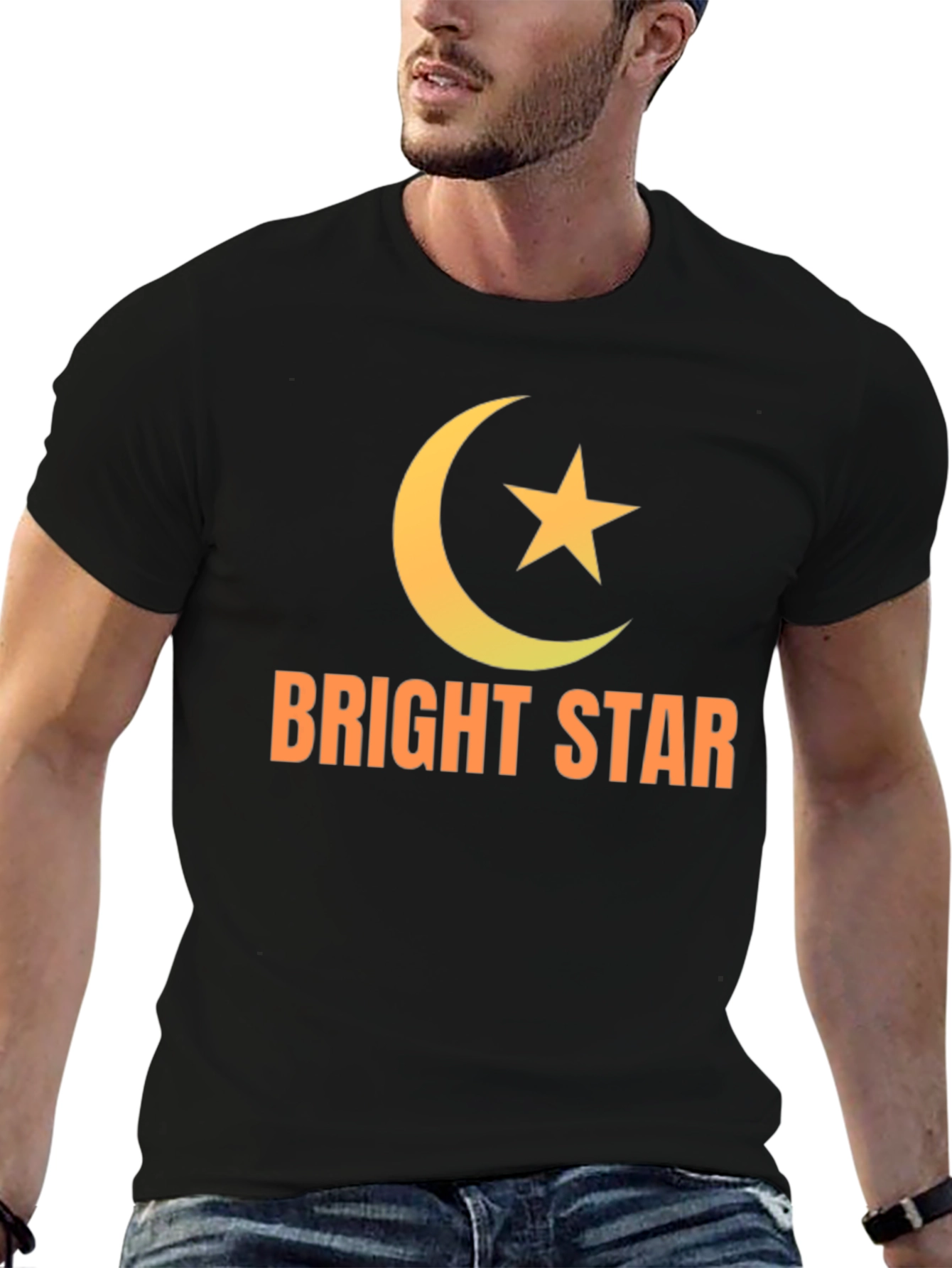 Black Bright Star Graphic T-Shirt - Black view 6