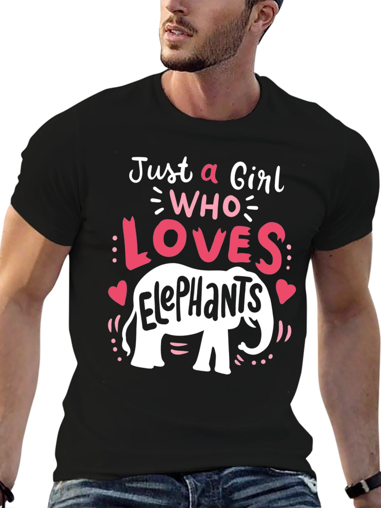 Black Girl Who Loves Elephants Graphic Tee view 6