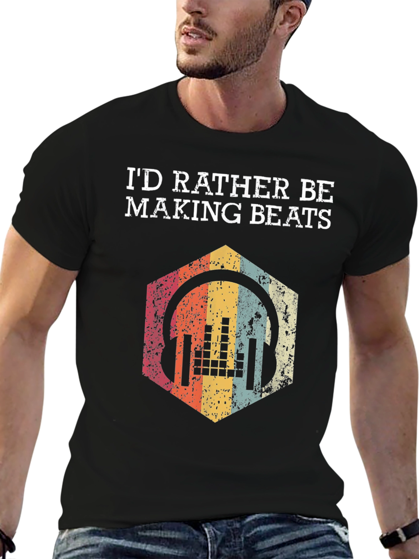Black Making Beats T-Shirt view 6