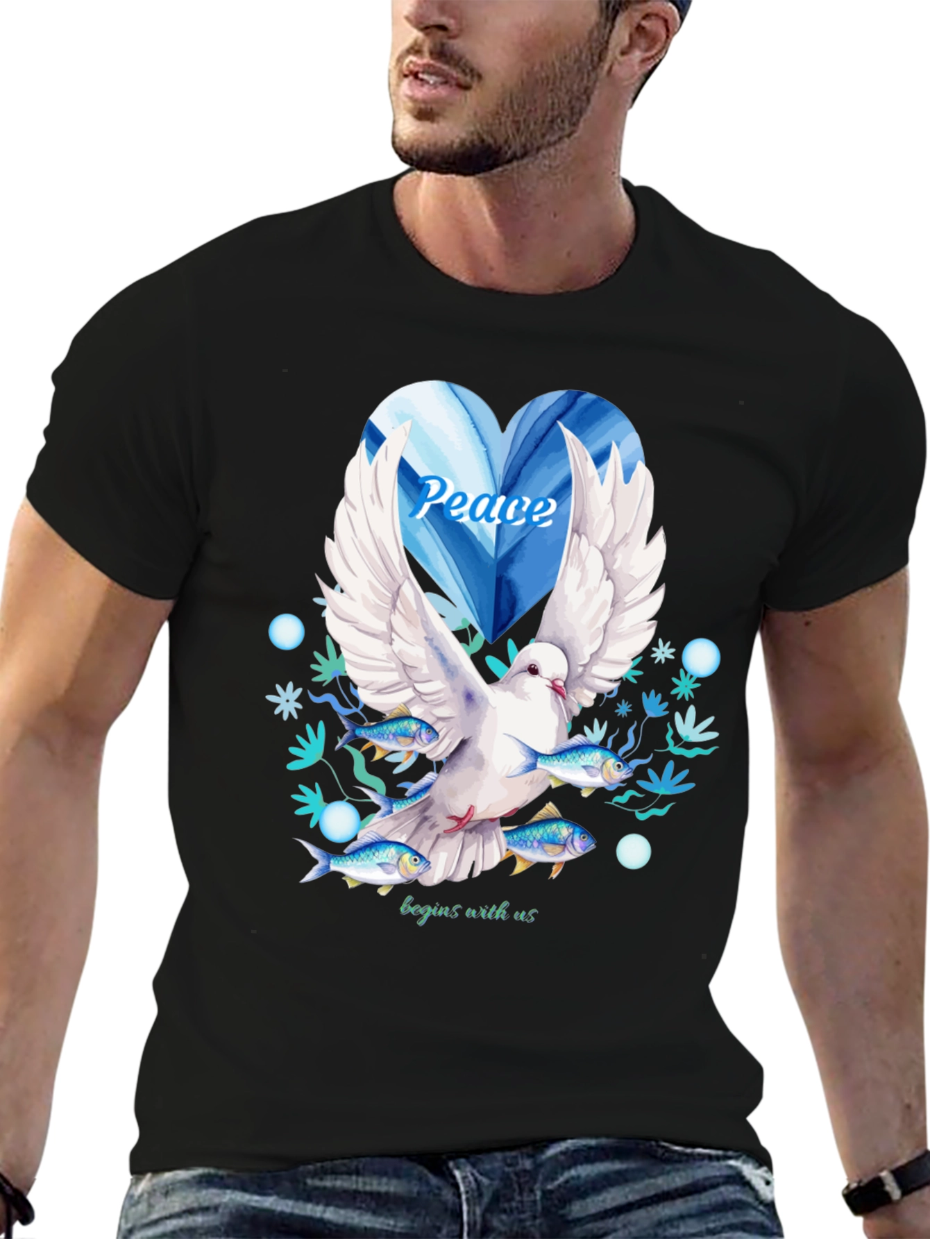 Black Peace Dove Graphic Tee - Begins With Us view 6