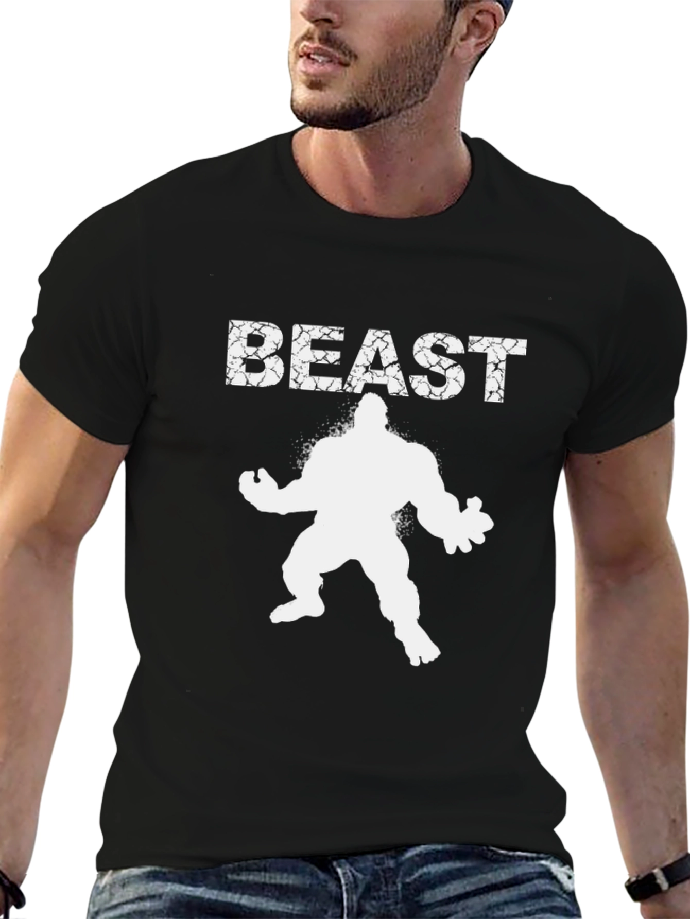 Black Beast Mode Black T-Shirt view 6