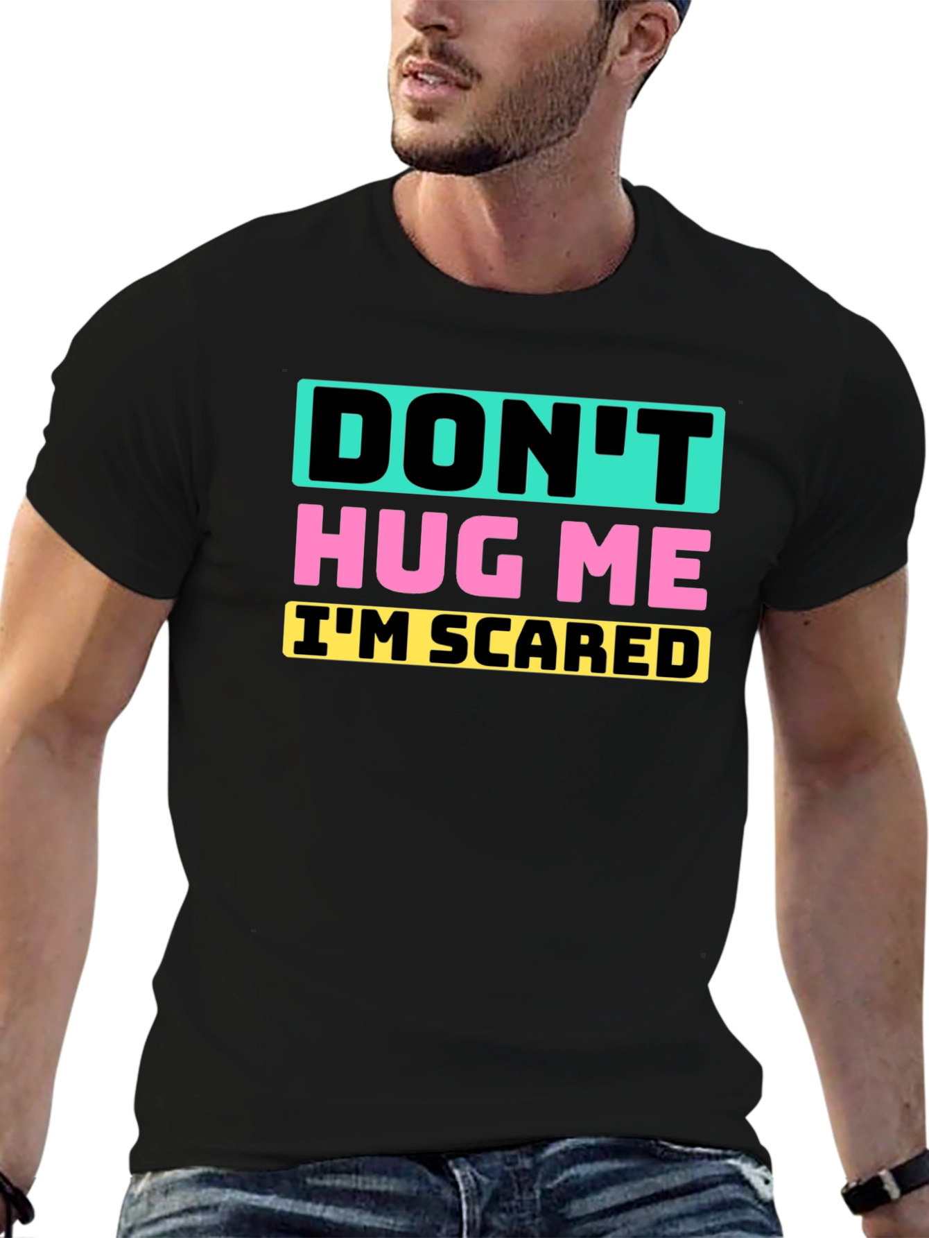 Black Don't Hug Me I'm Scared Graphic Tee view 6