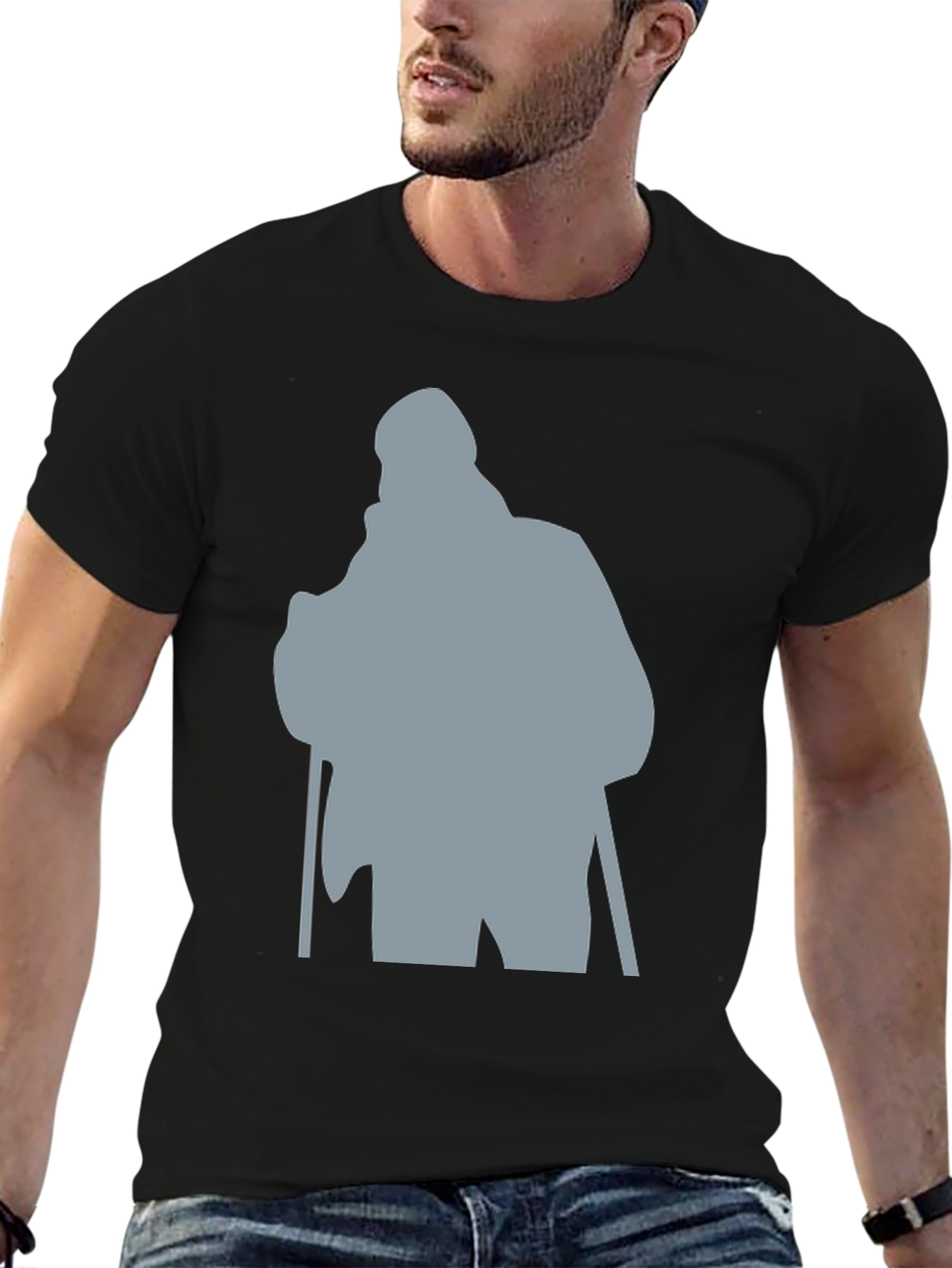 Black Silhouette Graphic T-Shirt - Black view 6