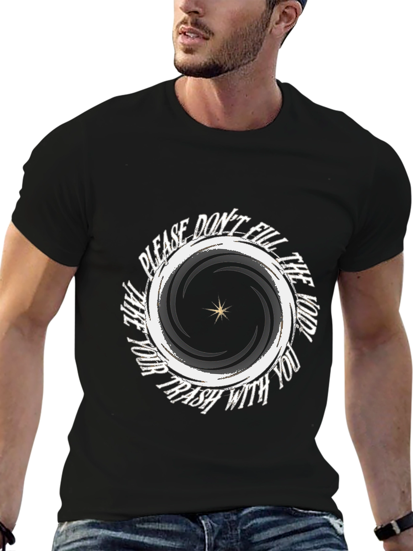 Black Void Graphic Tee - Fill The Void Design view 6