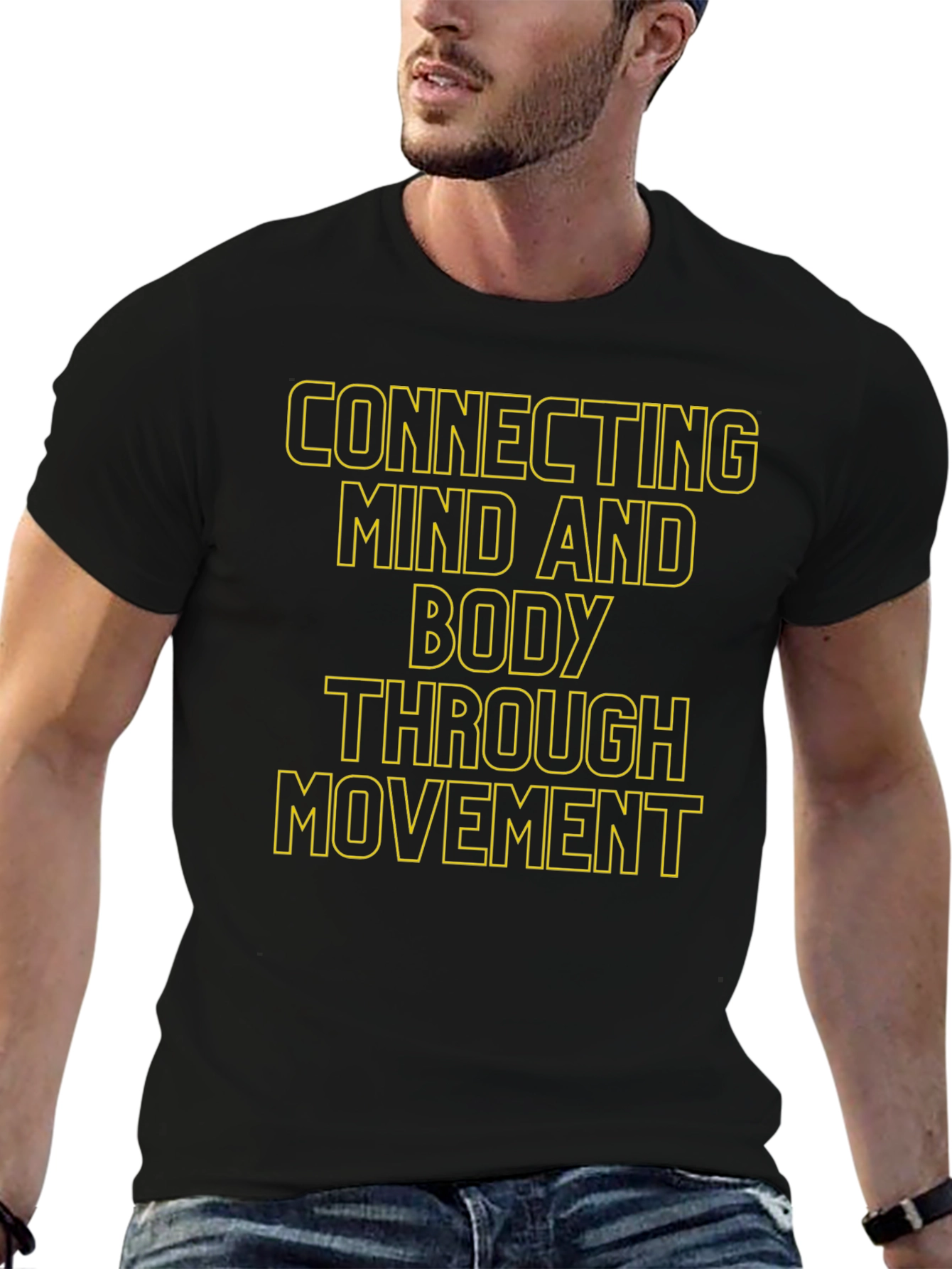Black Connecting Mind Body Movement Tee view 6