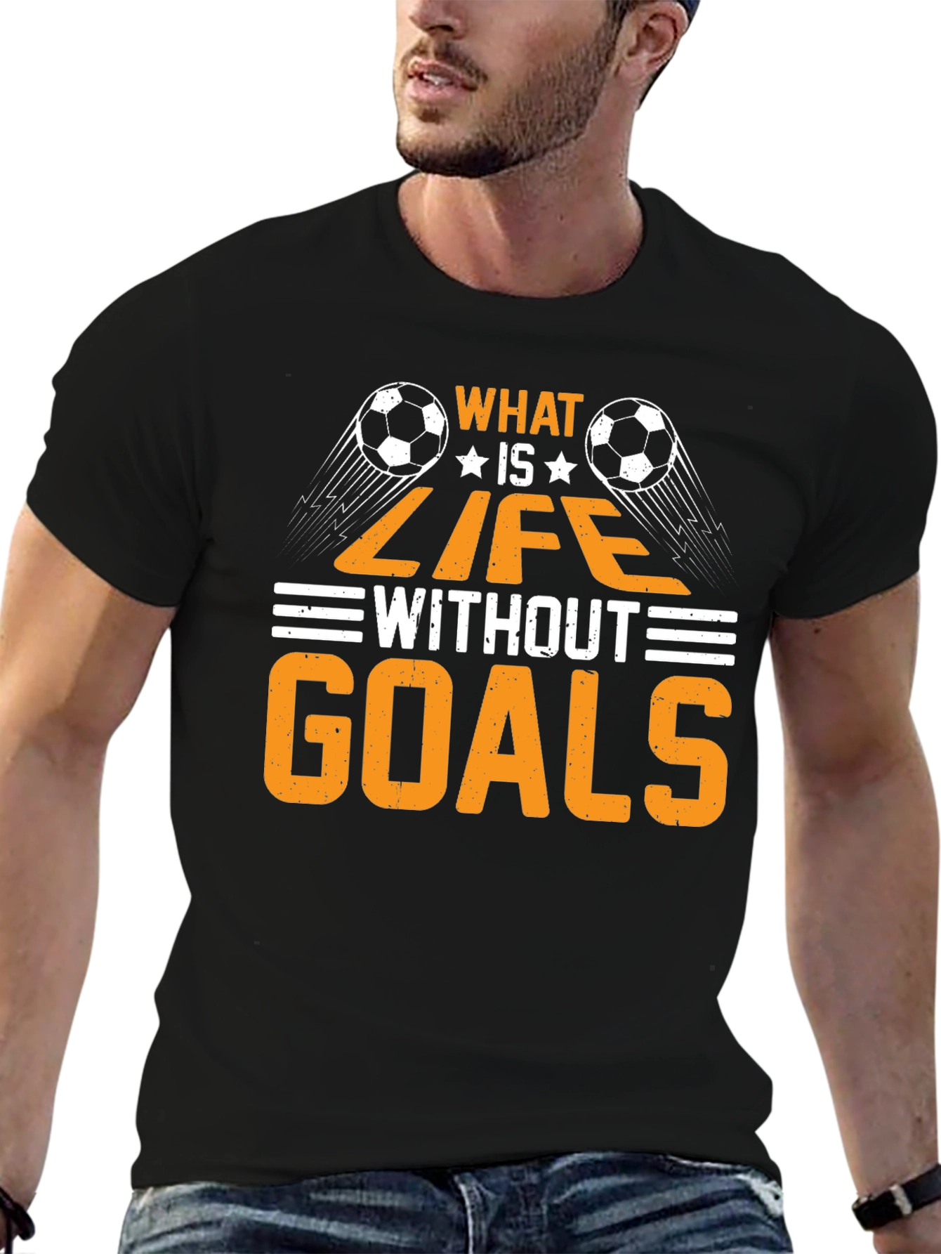 Black Soccer Life T-Shirt view 6