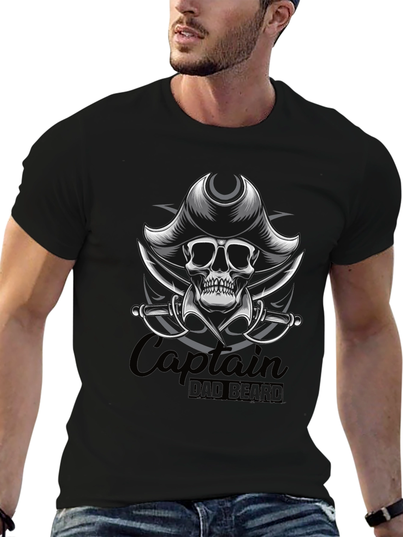 Captain Dad Beard Graphic T-Shirt - 6