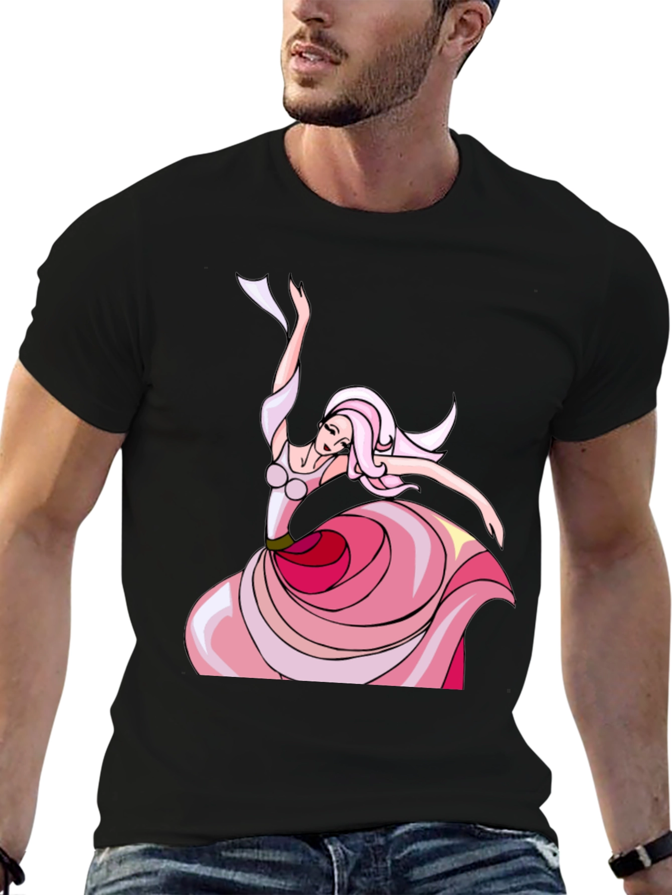Black Dancing Lady T-Shirt - Black view 6
