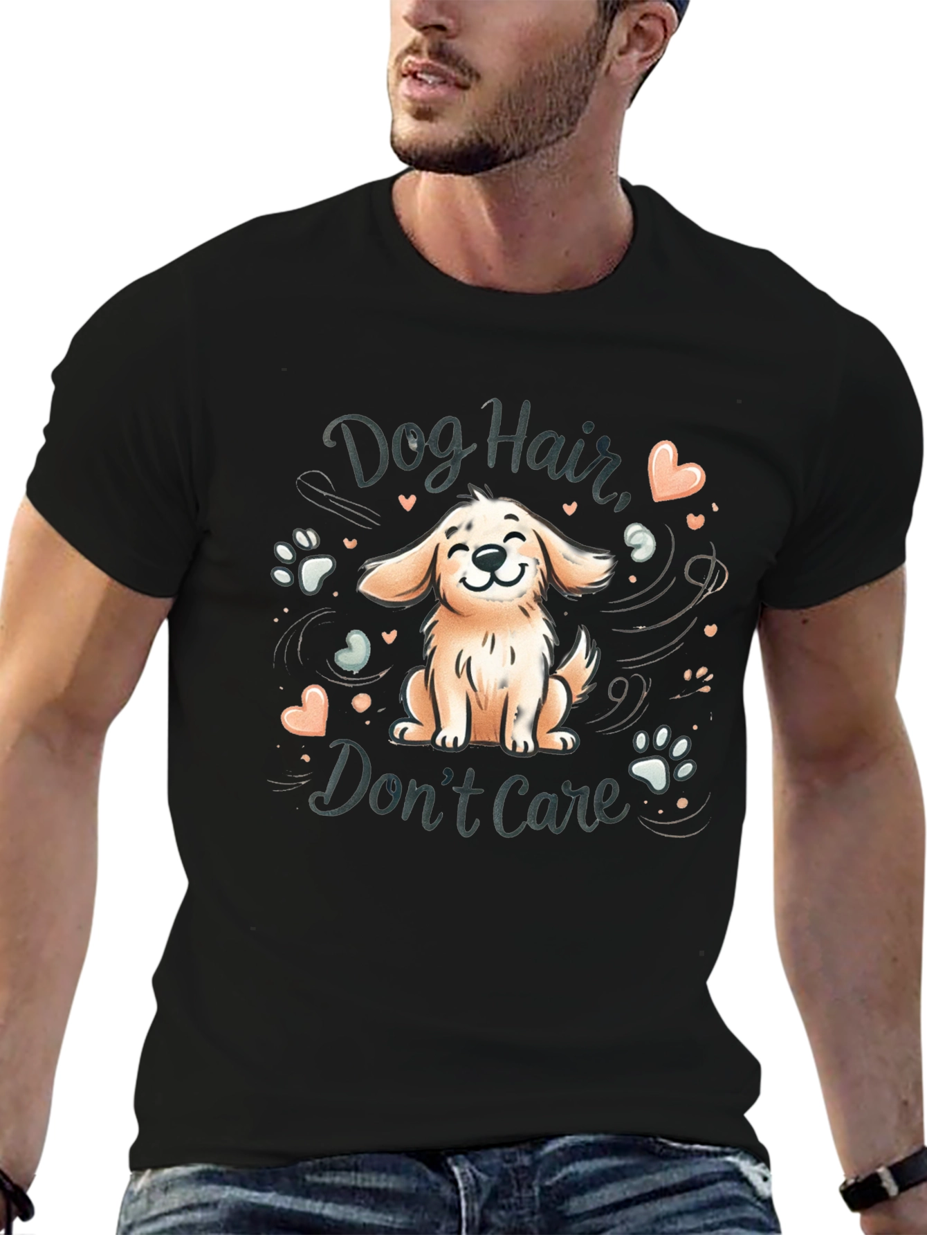 Black Dog Hair, Don't Care Graphic Tee view 6
