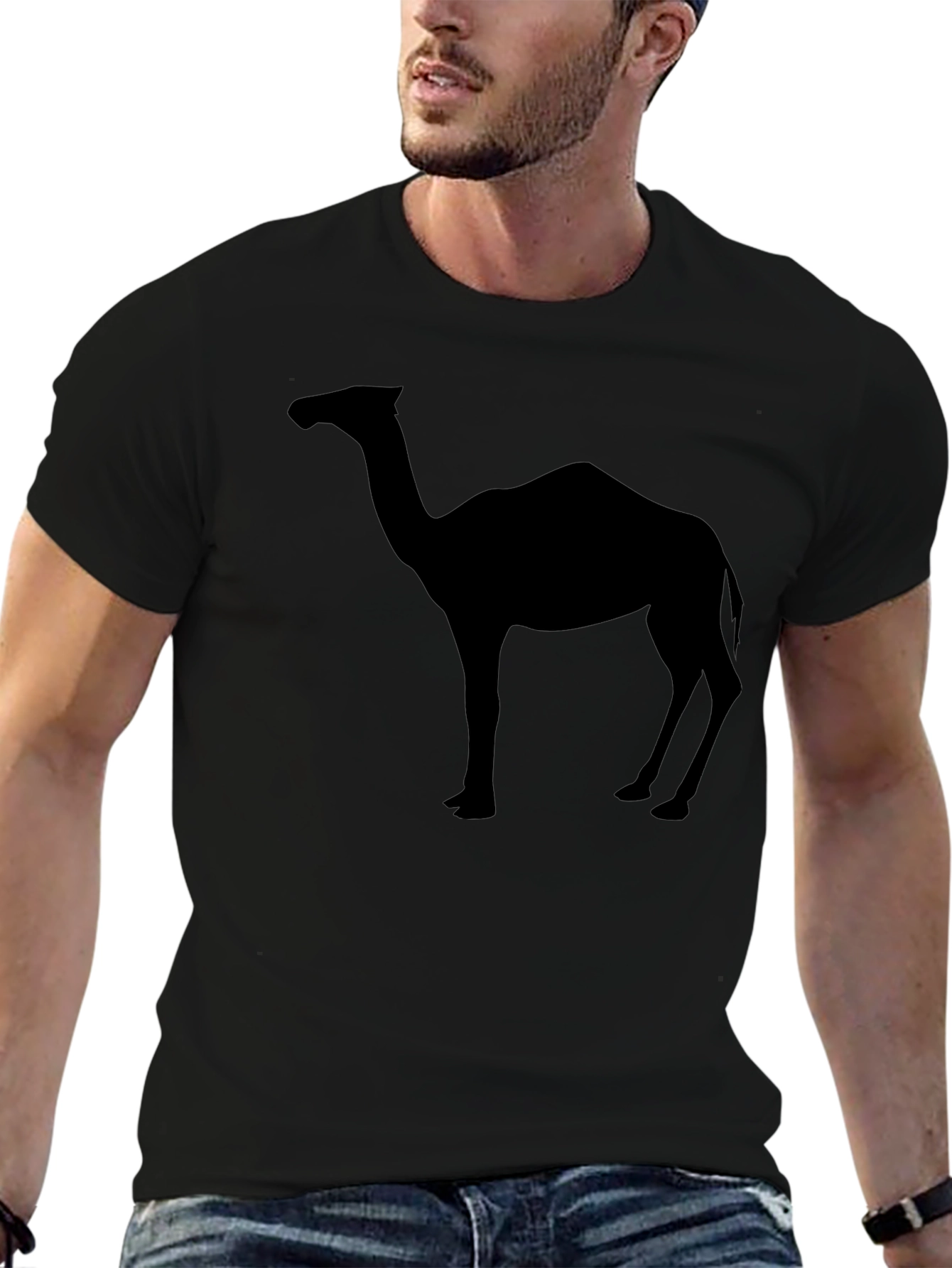 Black Camel Silhouette Graphic Tee - Black view 6
