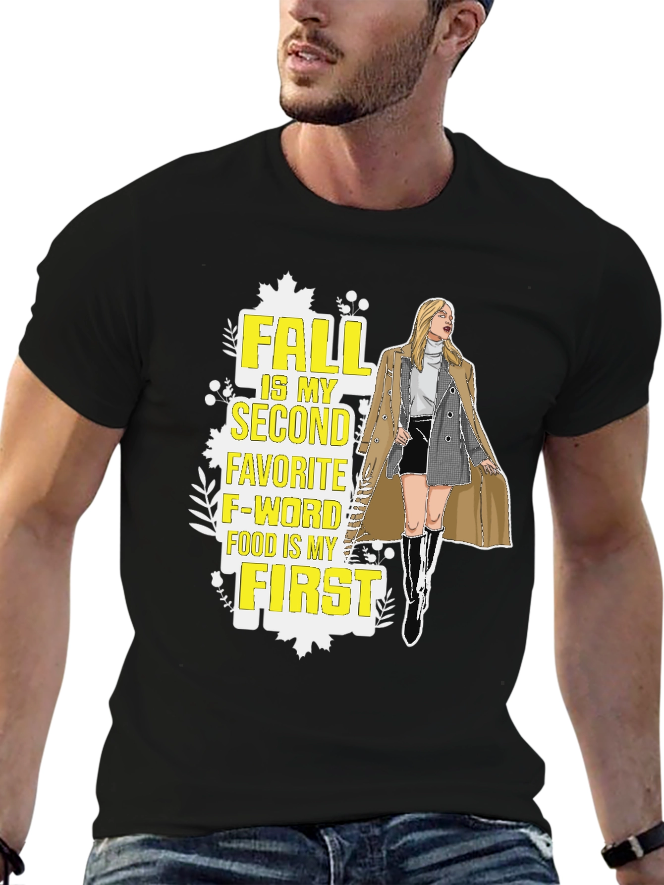 Black Fall Food T-Shirt view 6