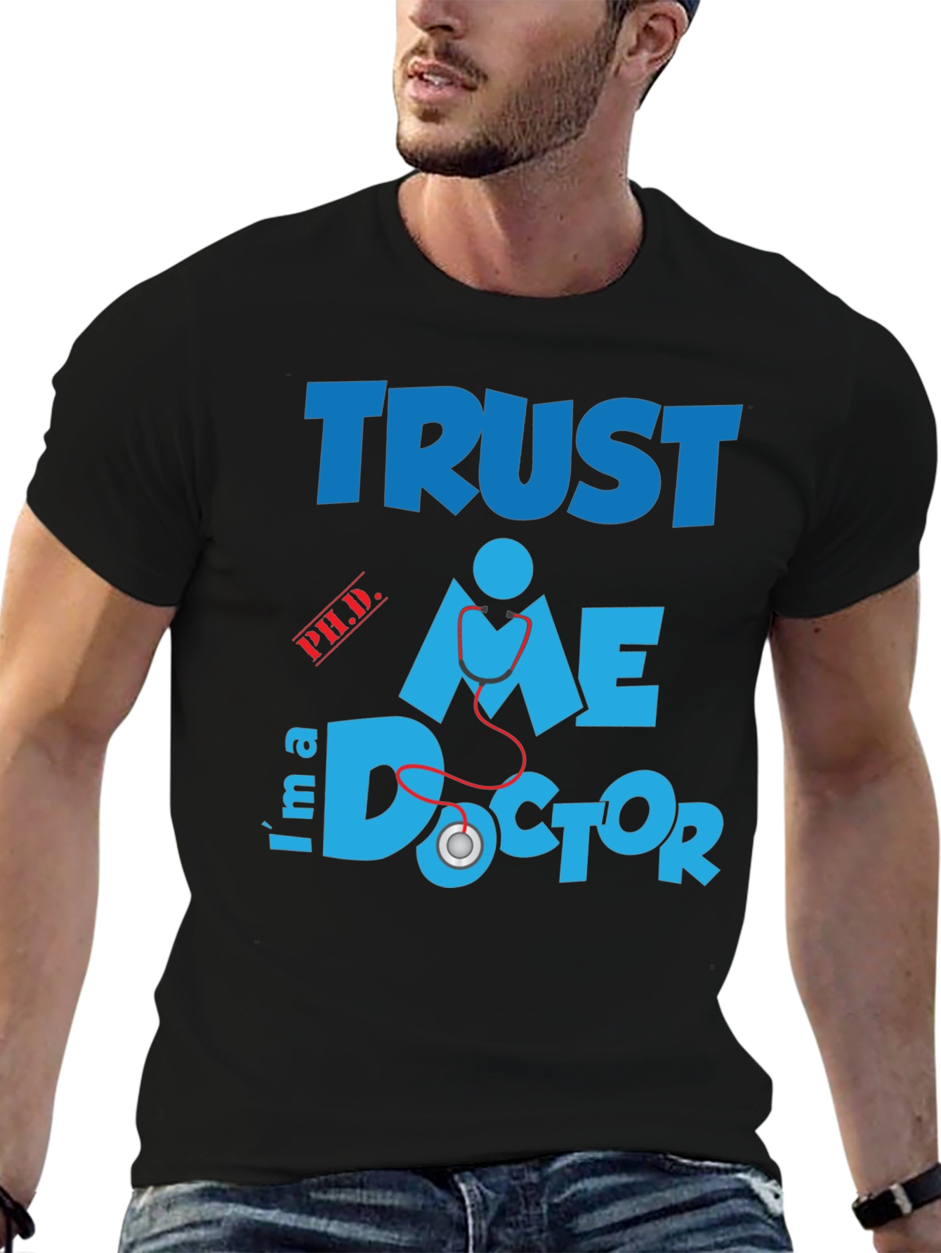 Black Trust Me Doctor T-Shirt view 6