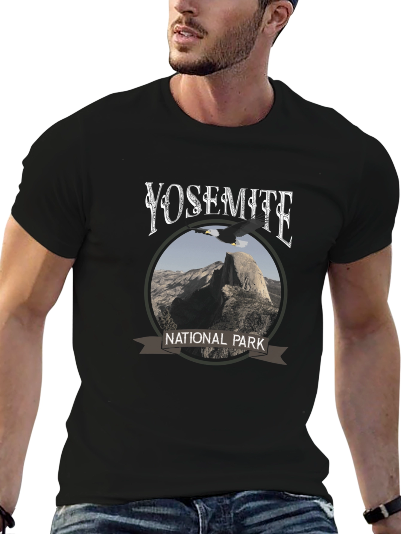 Black Yosemite National Park Graphic Tee - Black view 6