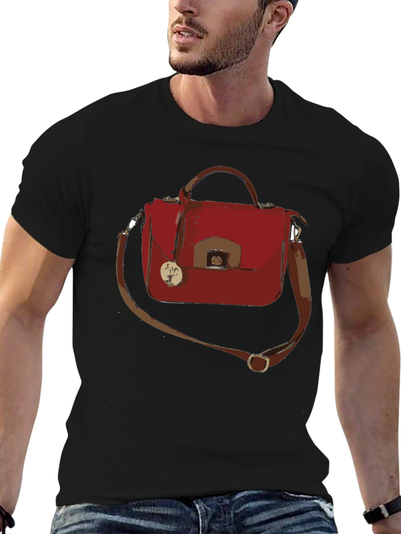 Black Satchel T-Shirt - Stylish Graphic Tee for Fashion Lovers view 6