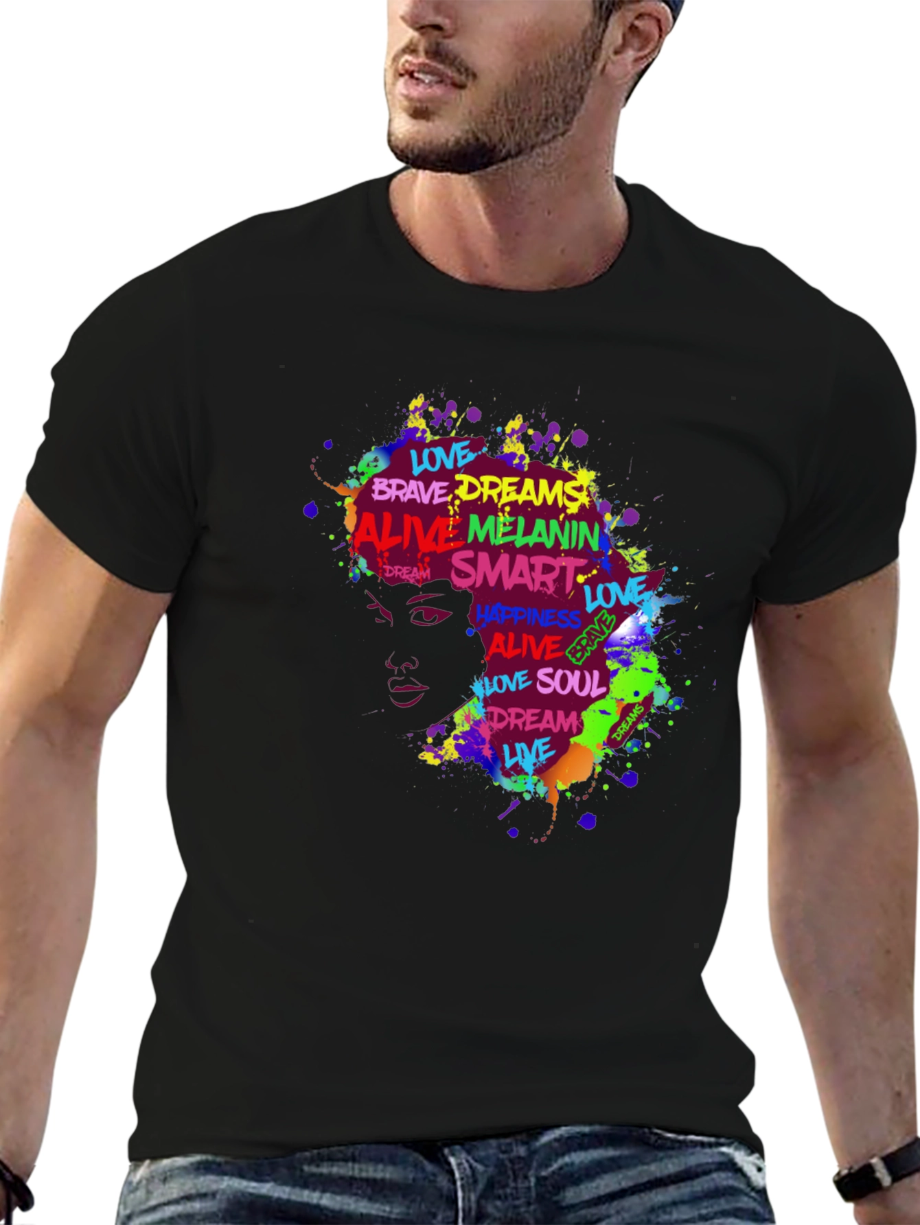 Black Melanin Magic Black T-Shirt - Express Yourself view 6
