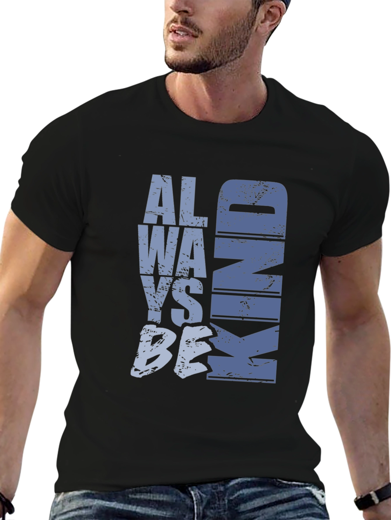 Black Always Be Kind Graphic Tee - Stylish Comfort view 6