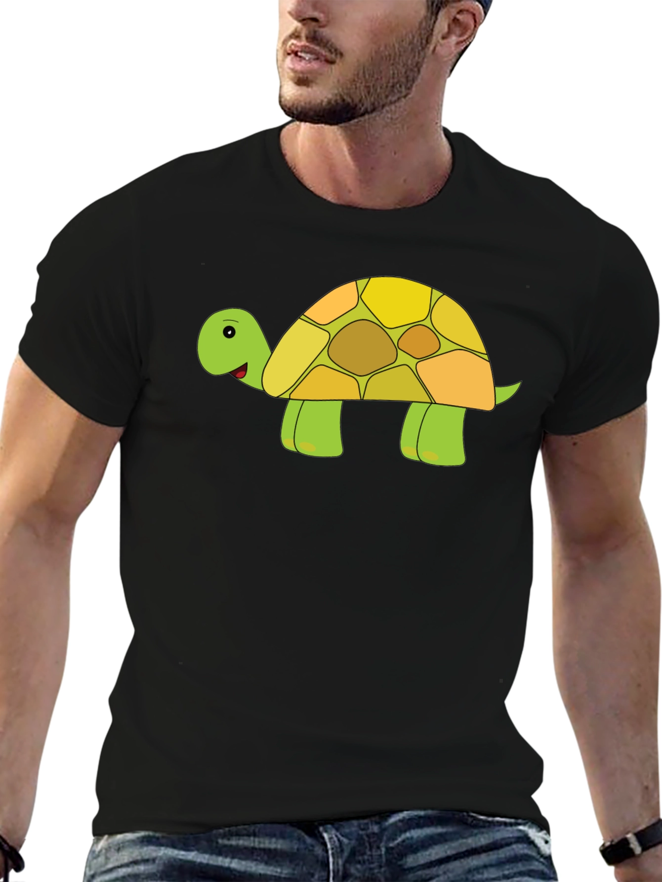 Black Turtle Graphic Tee - Cute Animal T-Shirt view 6