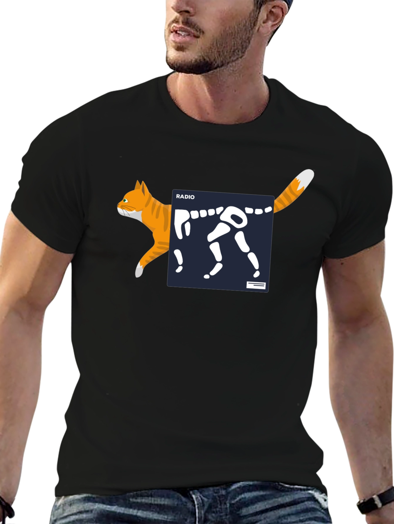 Black Cat X-Ray T-Shirt - Funny Radiology Tee view 6