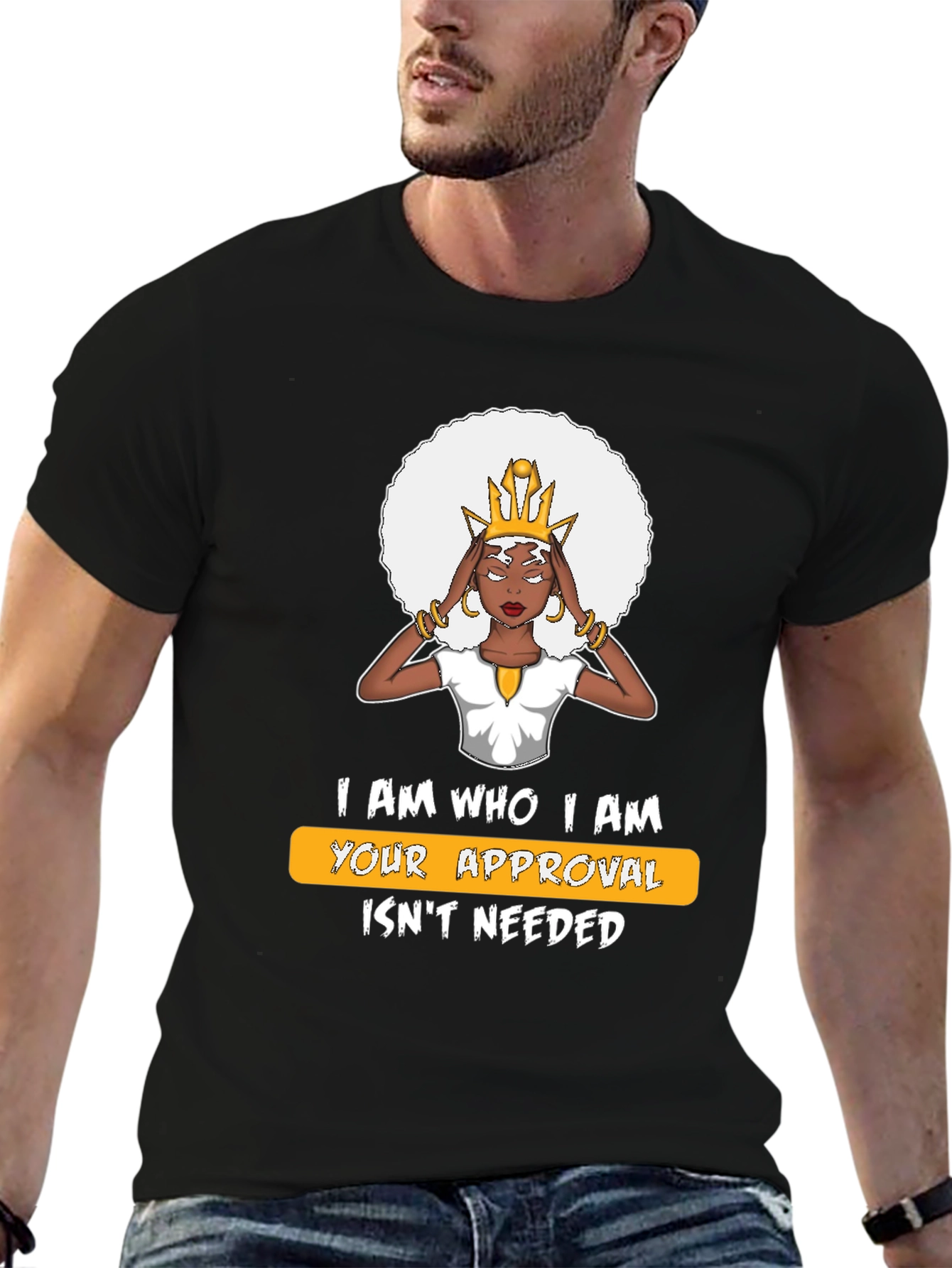 Black Empowered Woman Graphic T-Shirt view 6