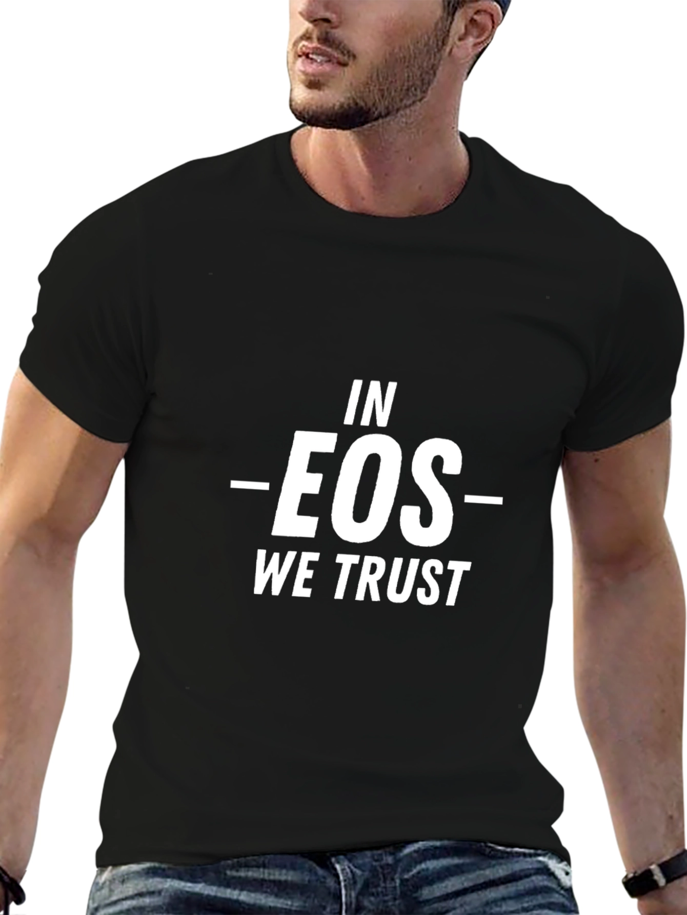 Black In EOS We Trust Graphic T-Shirt - Soft Cotton Blend view 6