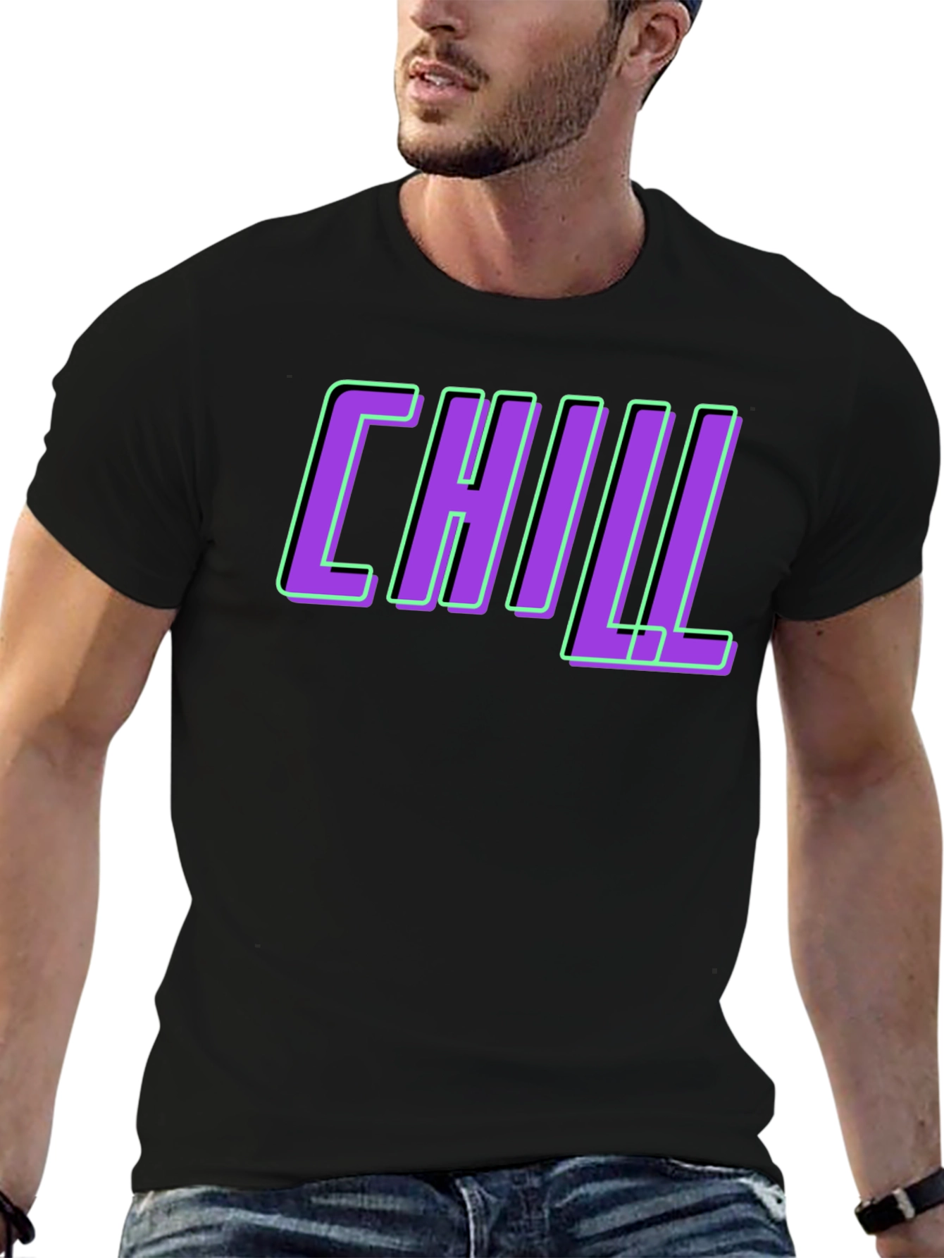 Black Chill Graphic Tee - Trendy Relaxed Fit view 6