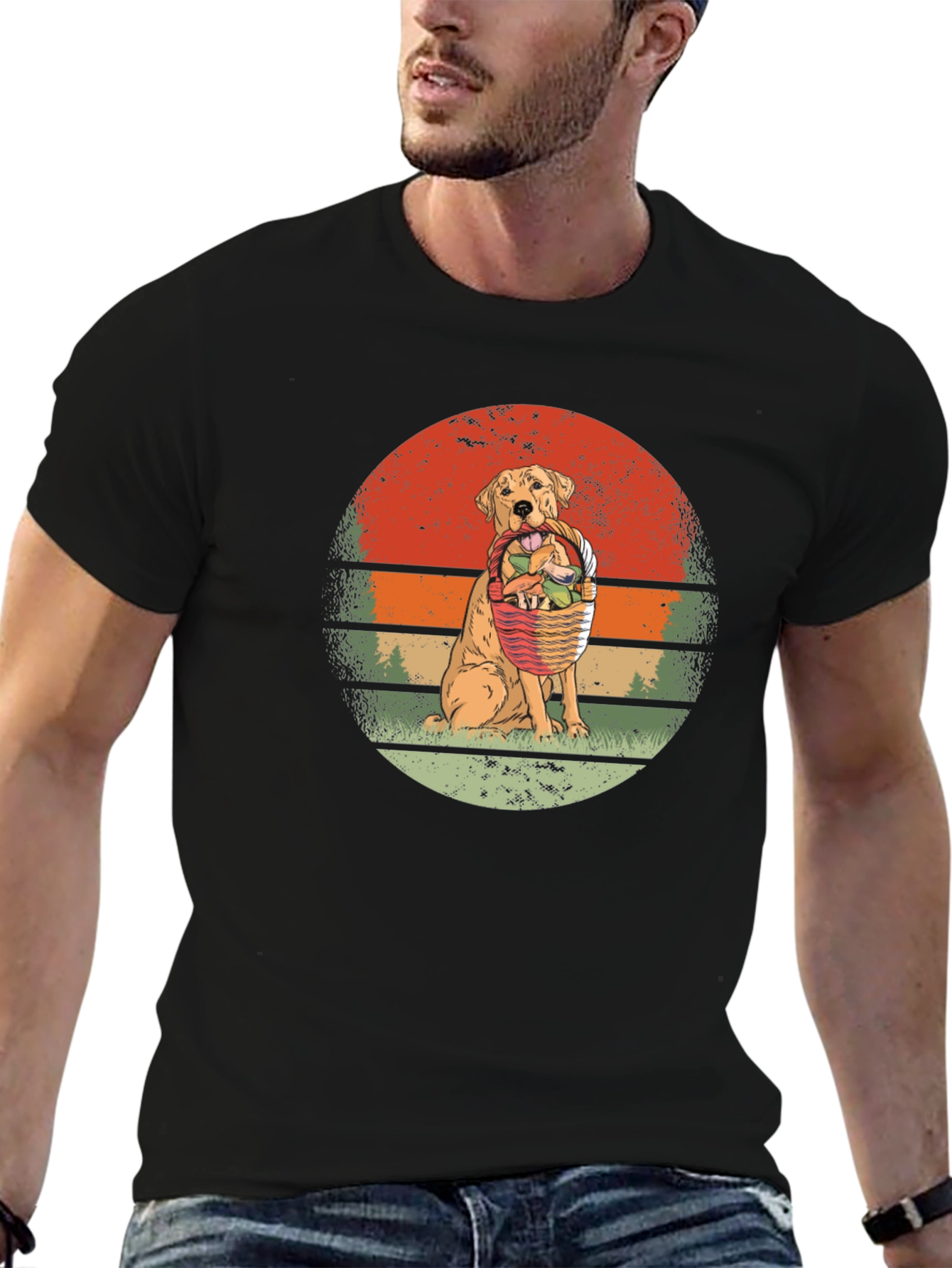 Dog Easter Basket Graphic T-Shirt - 6
