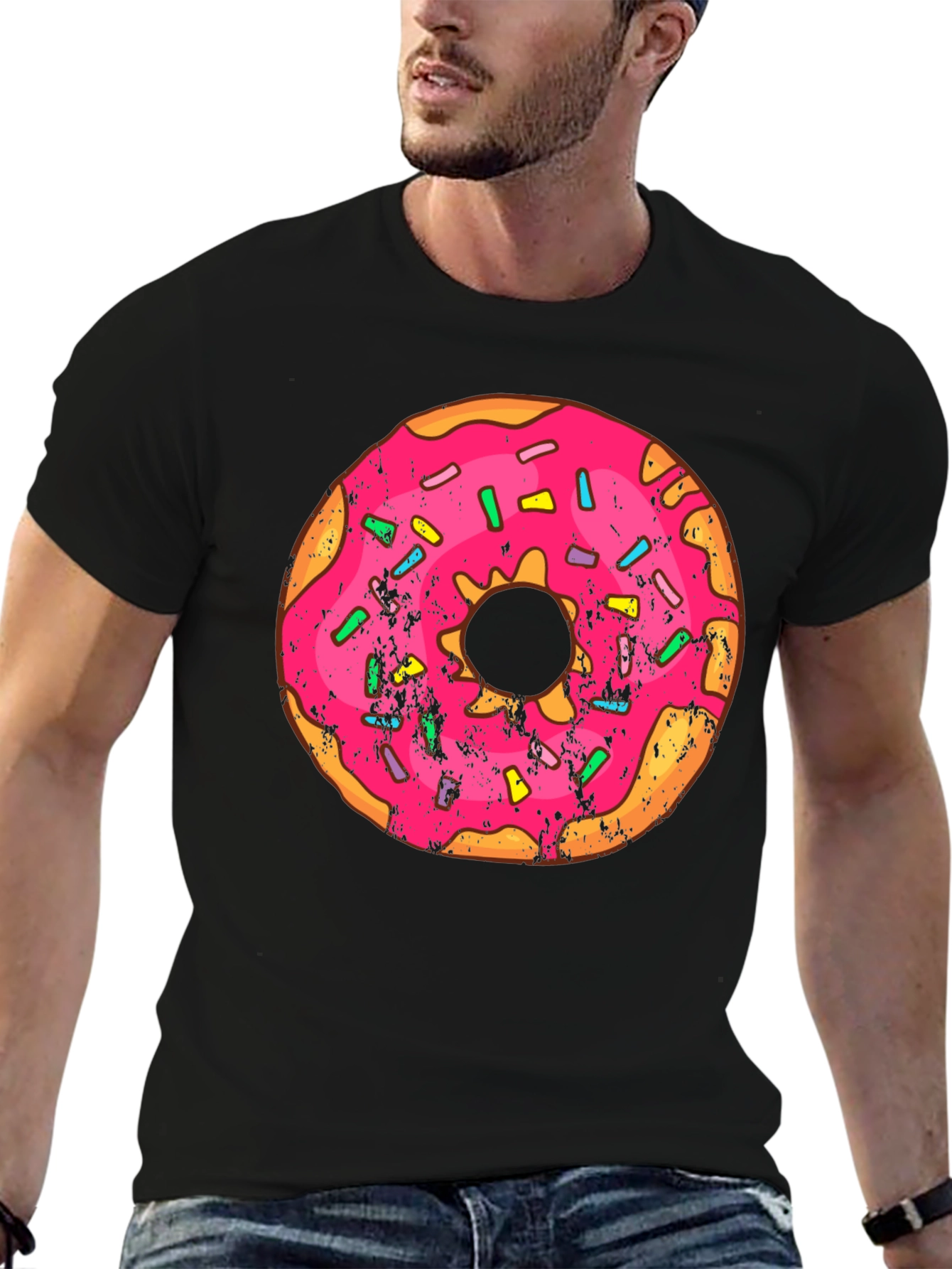 Black Donut Graphic T-Shirt - Sweet Treat Fashion view 6