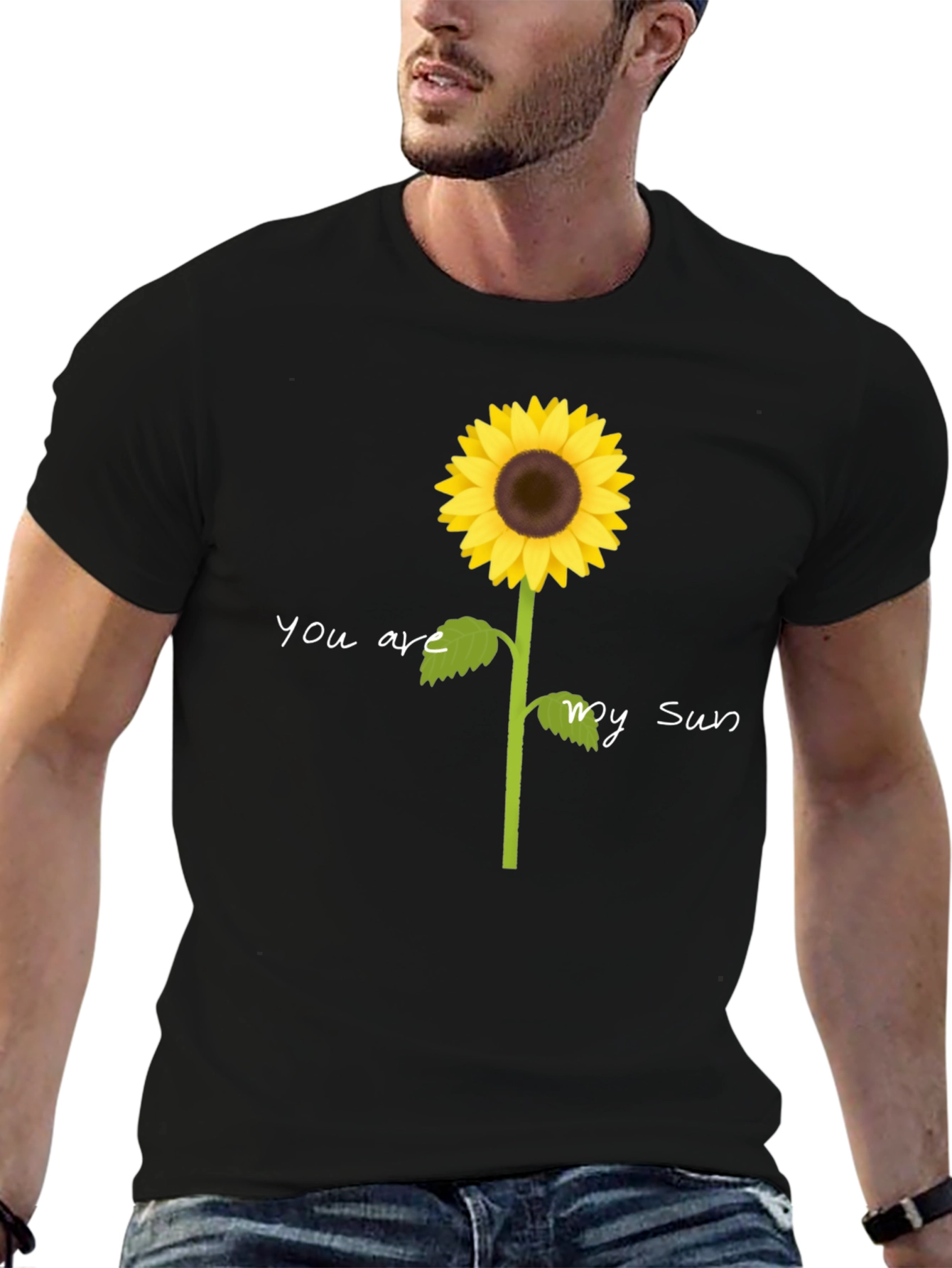 Black You Are My Sun Sunflower Graphic Tee view 6