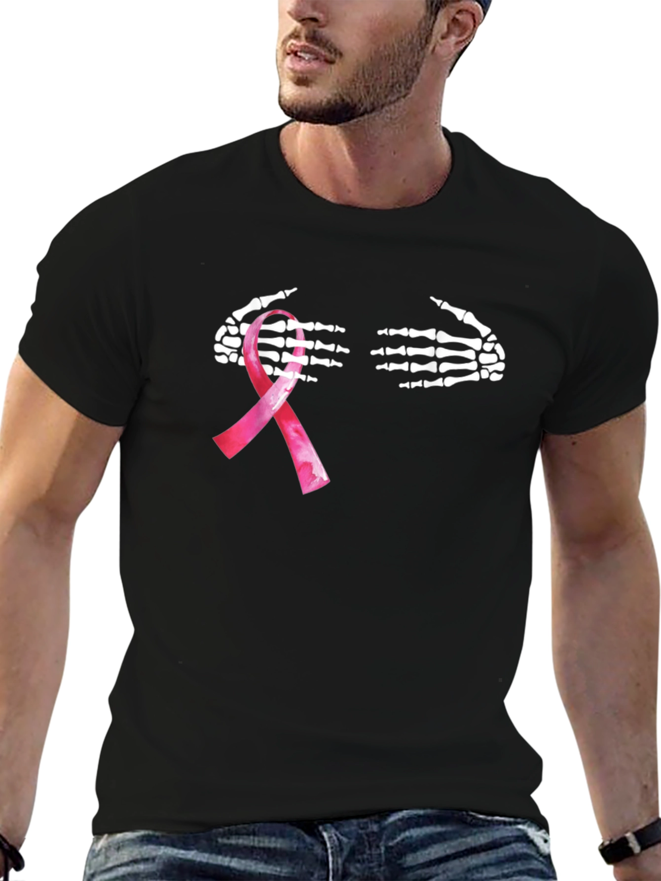 Black Breast Cancer Awareness T-Shirt view 6