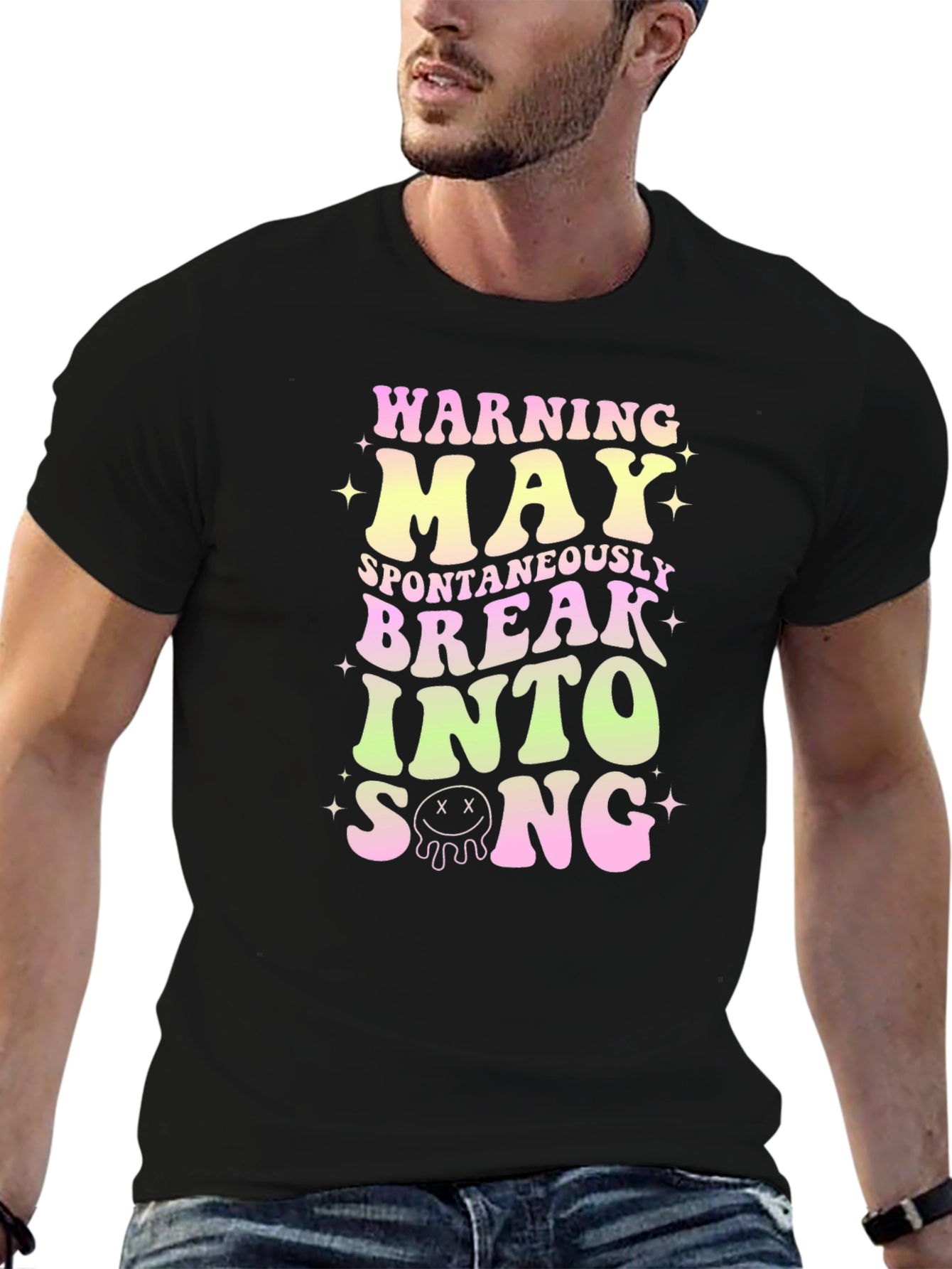 Black Warning May Spontaneously Break Into Song T-Shirt view 6