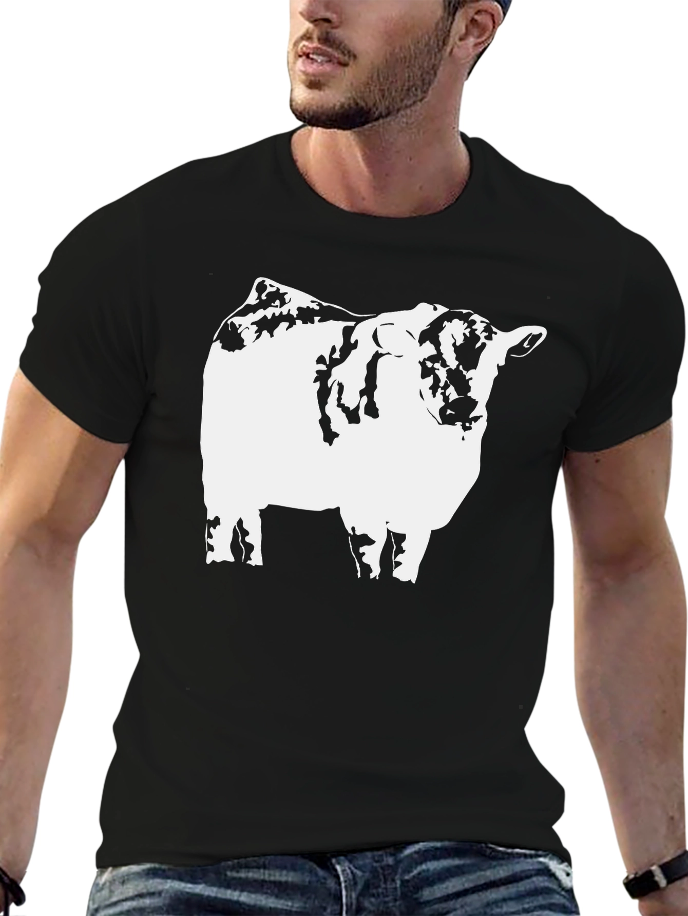 Black Black Bull Graphic Tee - Men's Casual Shirt view 6