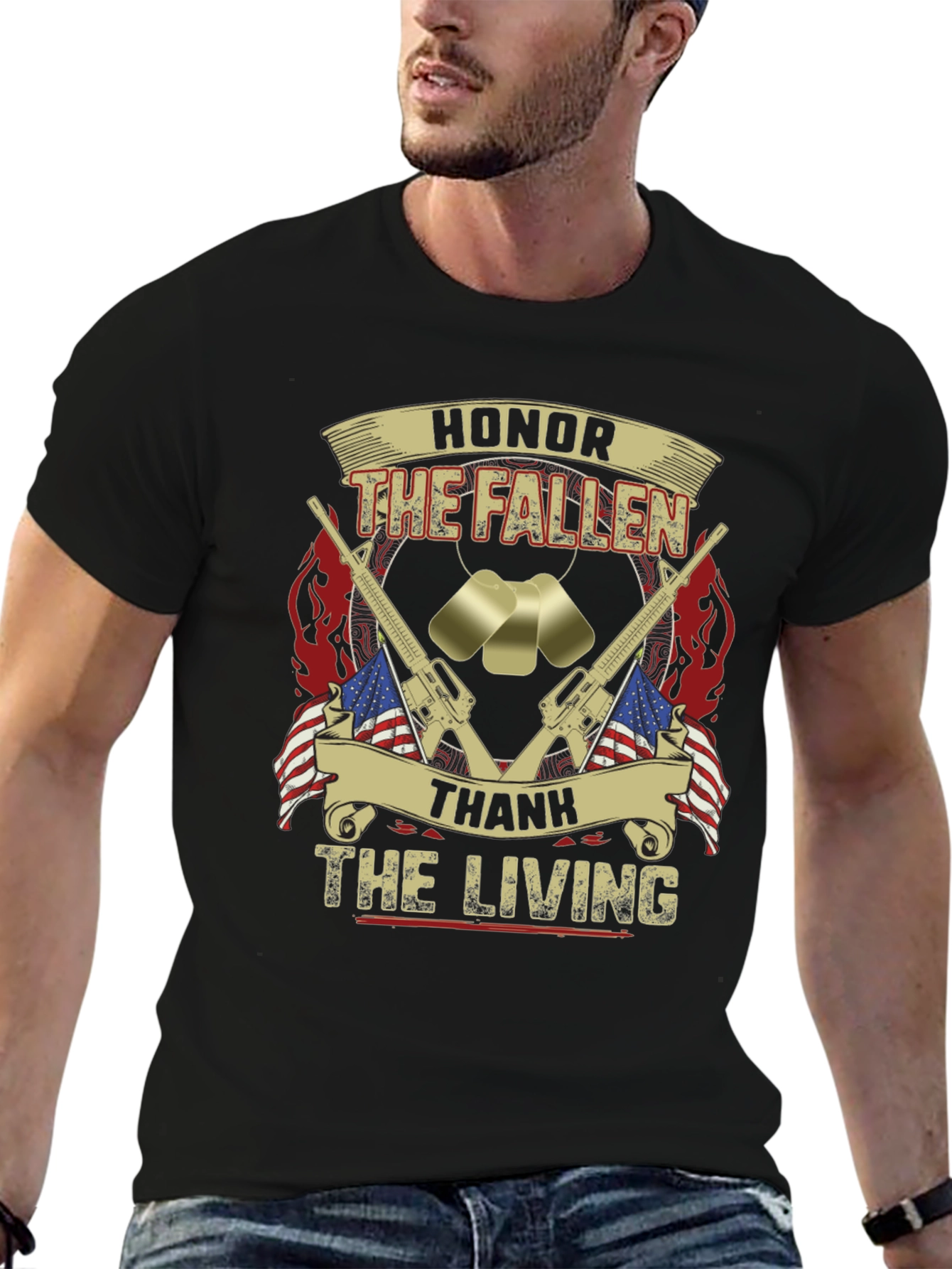 Honor The Fallen T-Shirt - Patriotic Memorial Design - 6