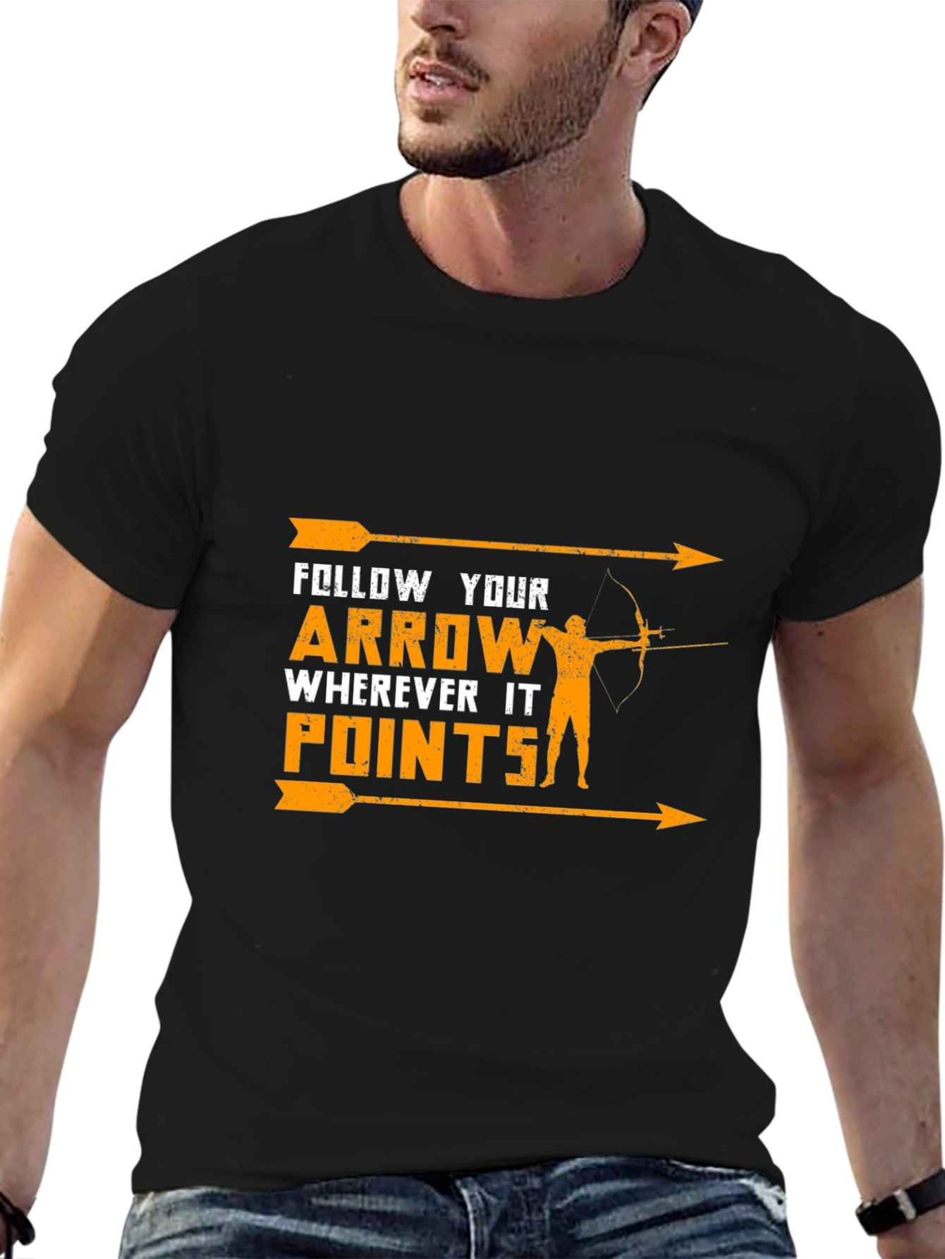 Black Follow Your Arrow Graphic Tee view 6