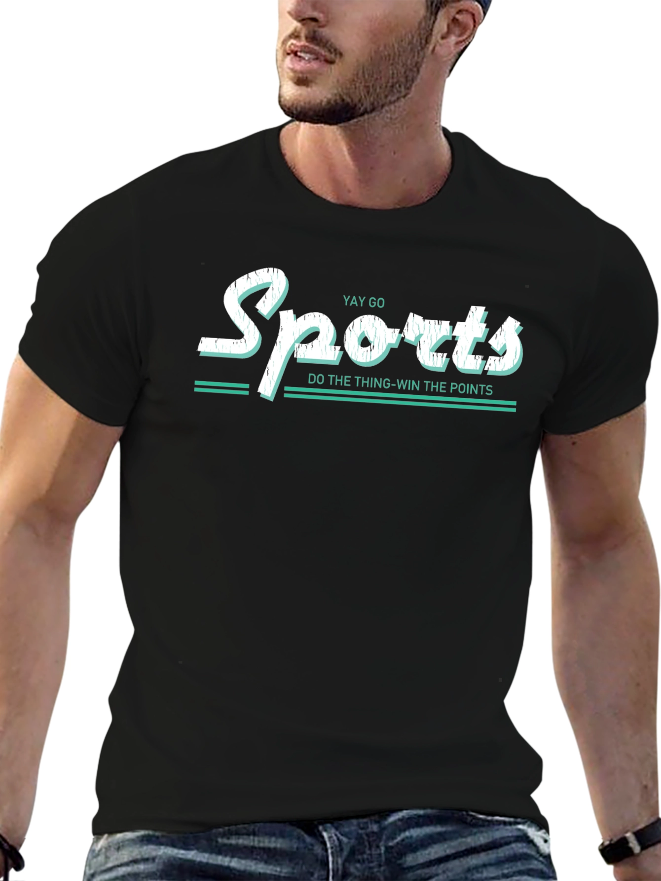 Black Yay Go Sports T-Shirt: Win the Points! view 6