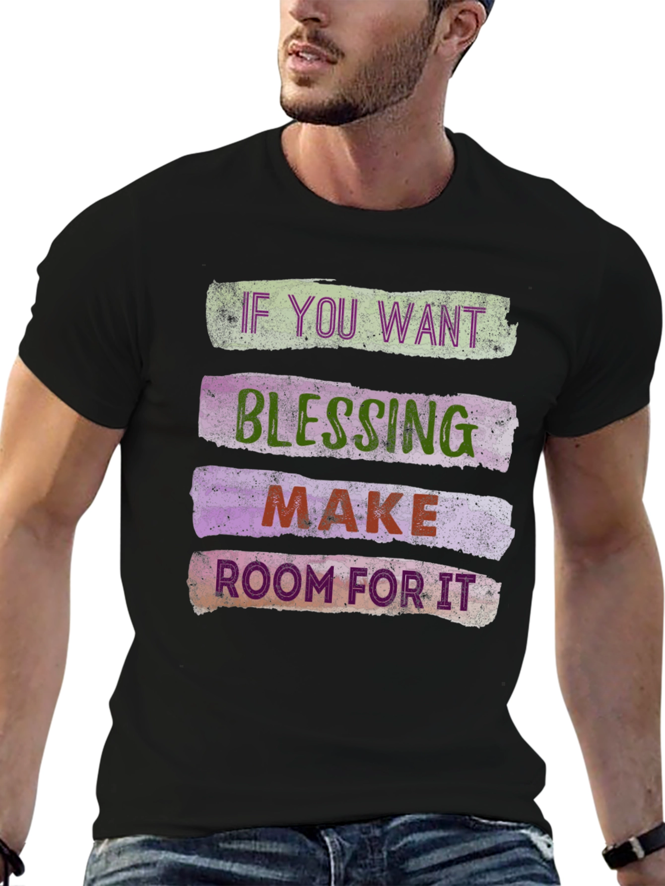 Black Blessing Graphic Tee - Make Room For It Shirt view 6