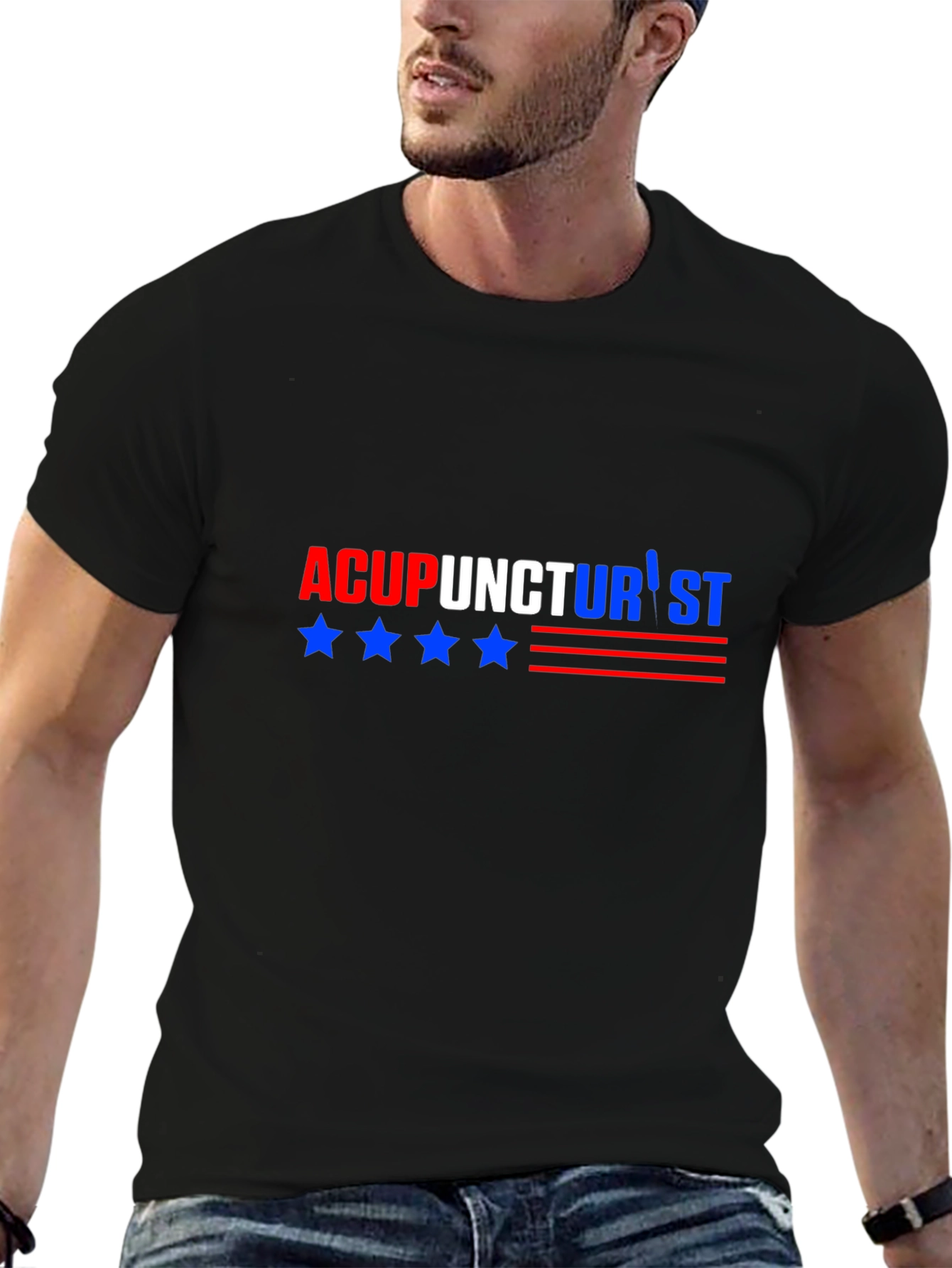 Acupuncturist Graphic T-Shirt - Patriotic Design - 6