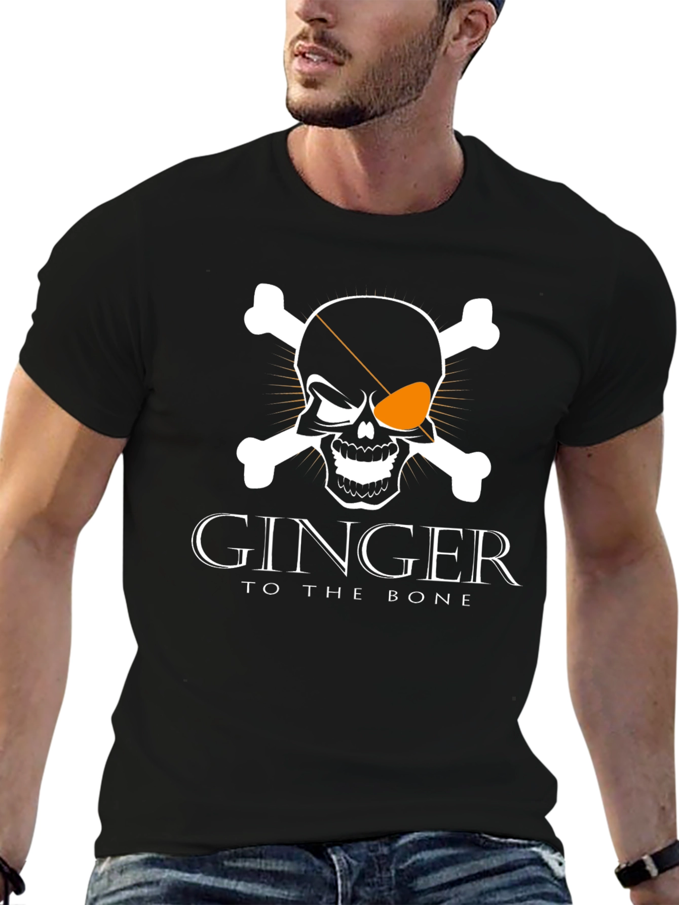 Black Ginger To The Bone T-Shirt Skull Crossbones view 6