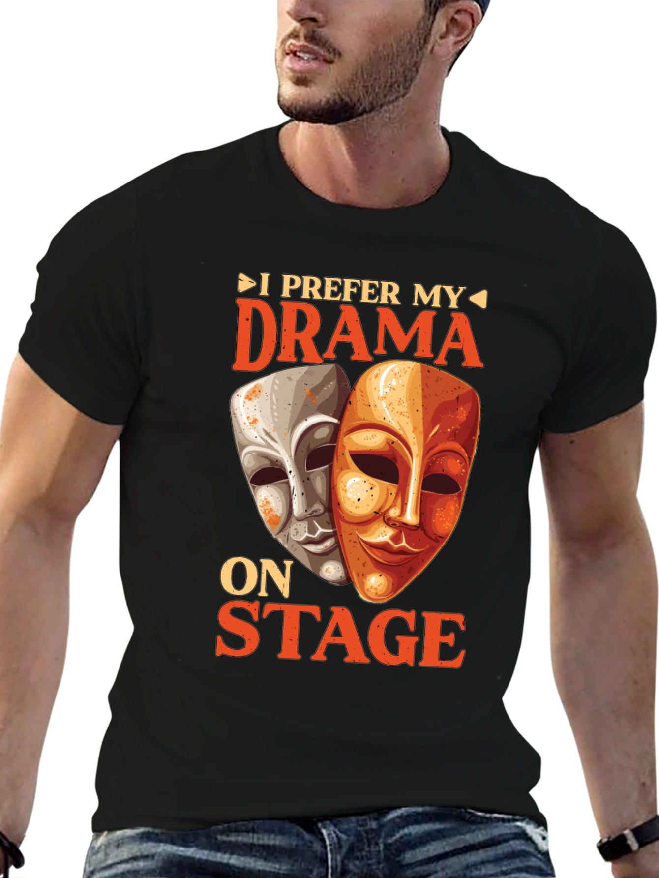 Black Drama On Stage Graphic Tee view 6