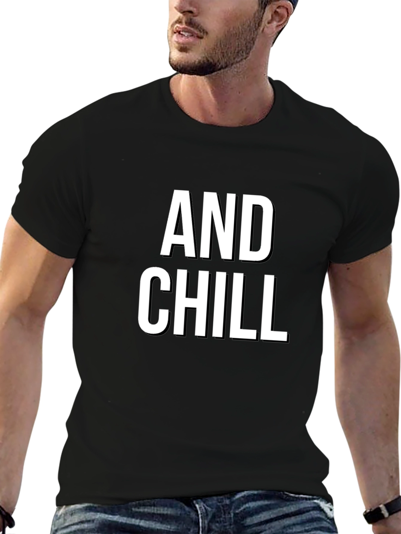 Black And Chill - Unisex Graphic Tee - Comfortable Fit view 6